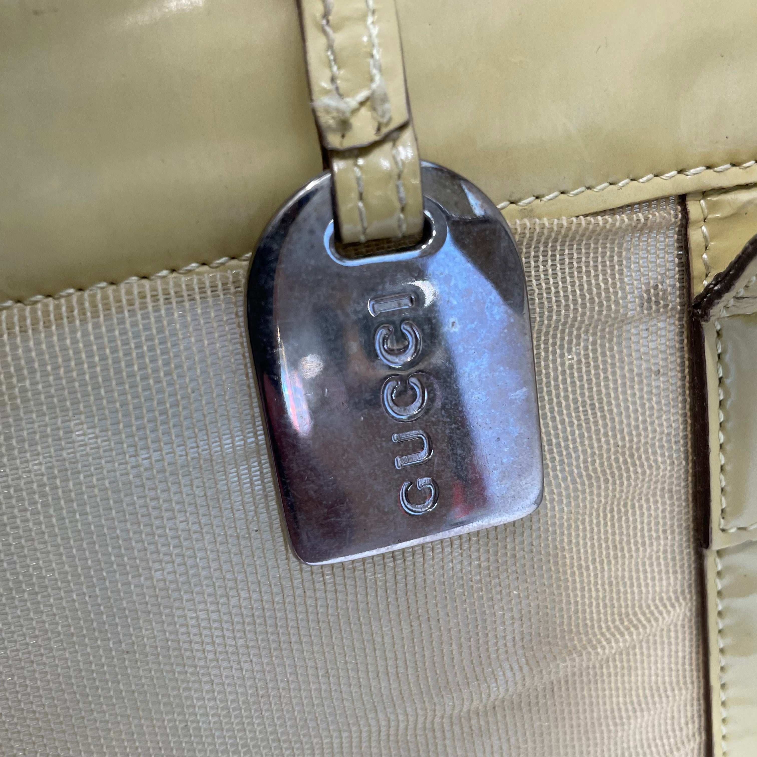 GUCCI/Hand Bag/OS/Leather/YEL/VINTAGE MESH BAG view 4