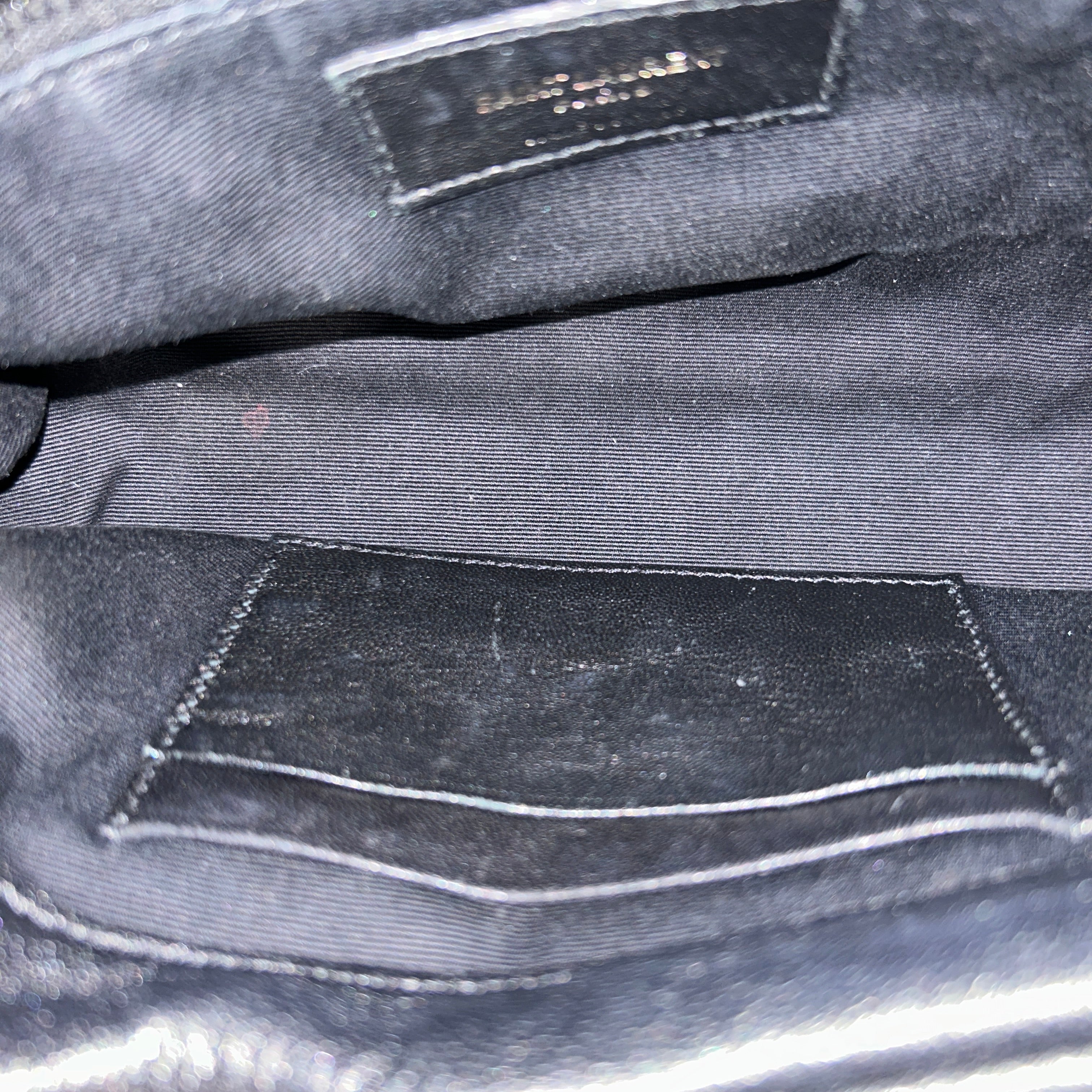 YVES SAINT LAURENT/Cross Body Bag/Leather/BLK/Toy Loulou Puffer Shoulder Bag view 5