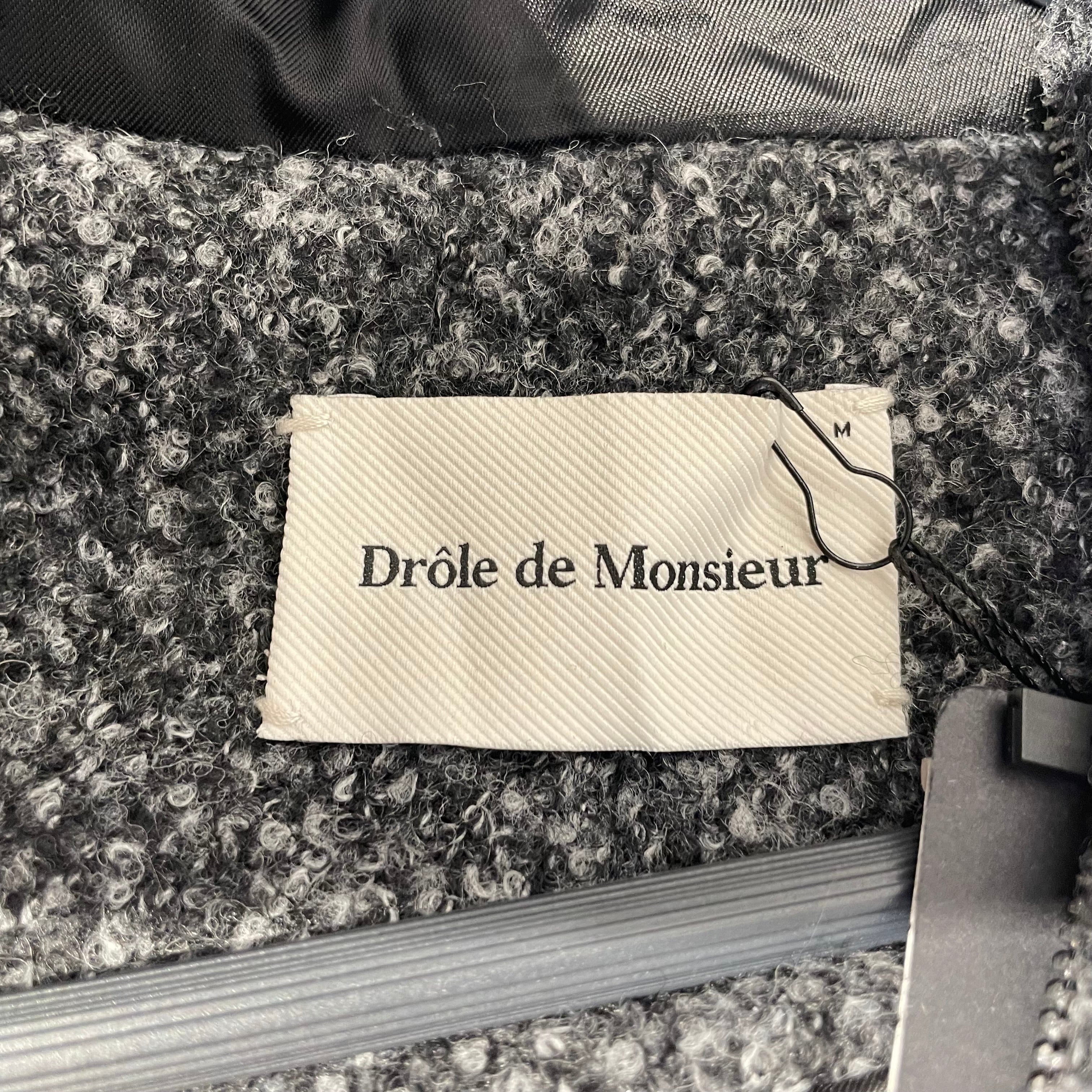 DROLE DE MONSIEUR/Quilted Jkt/M/Cotton/GRY/Hooded view 3