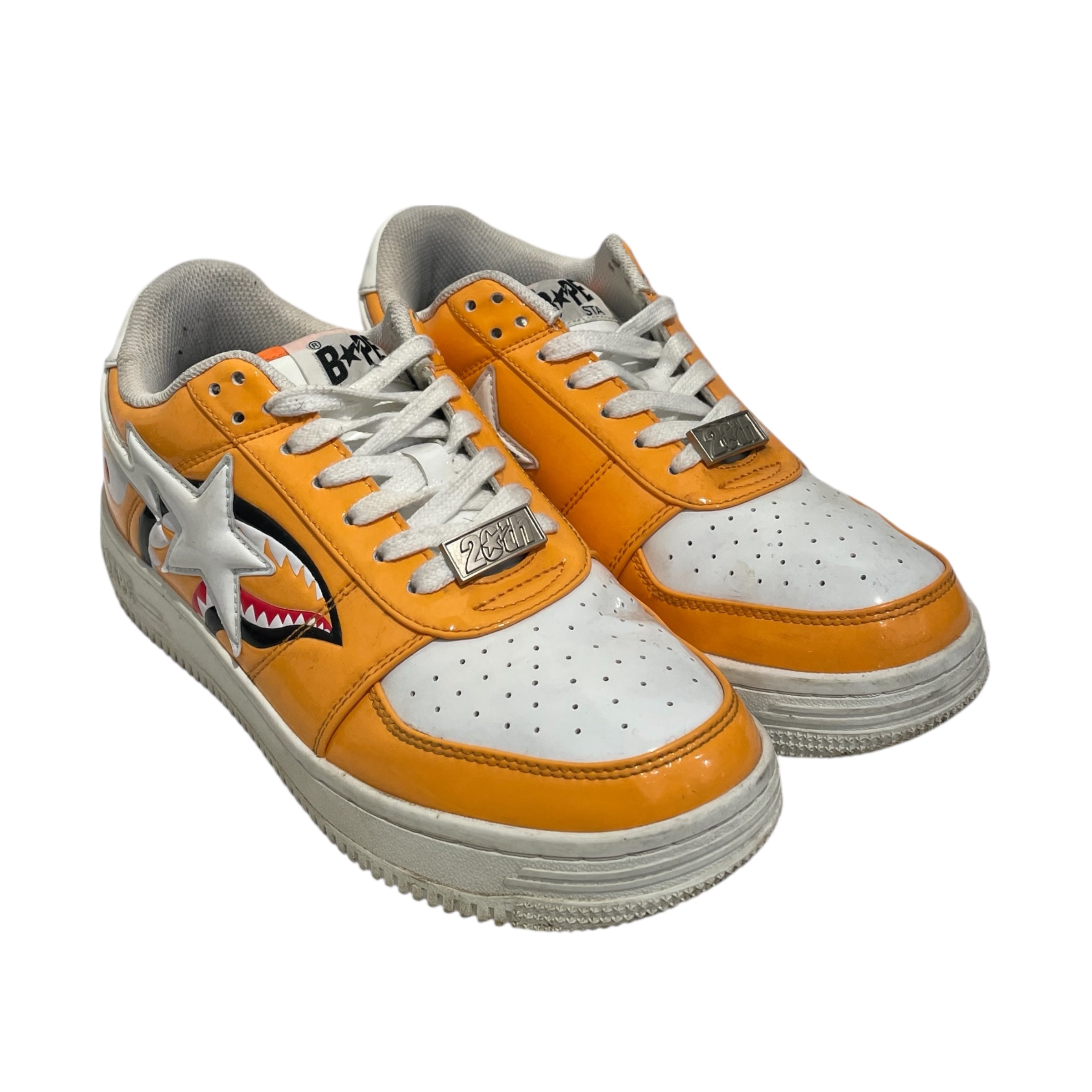 BAPE STA!/Low-Sneakers/US 8.5/Graphic/ORN/SHARK view 1