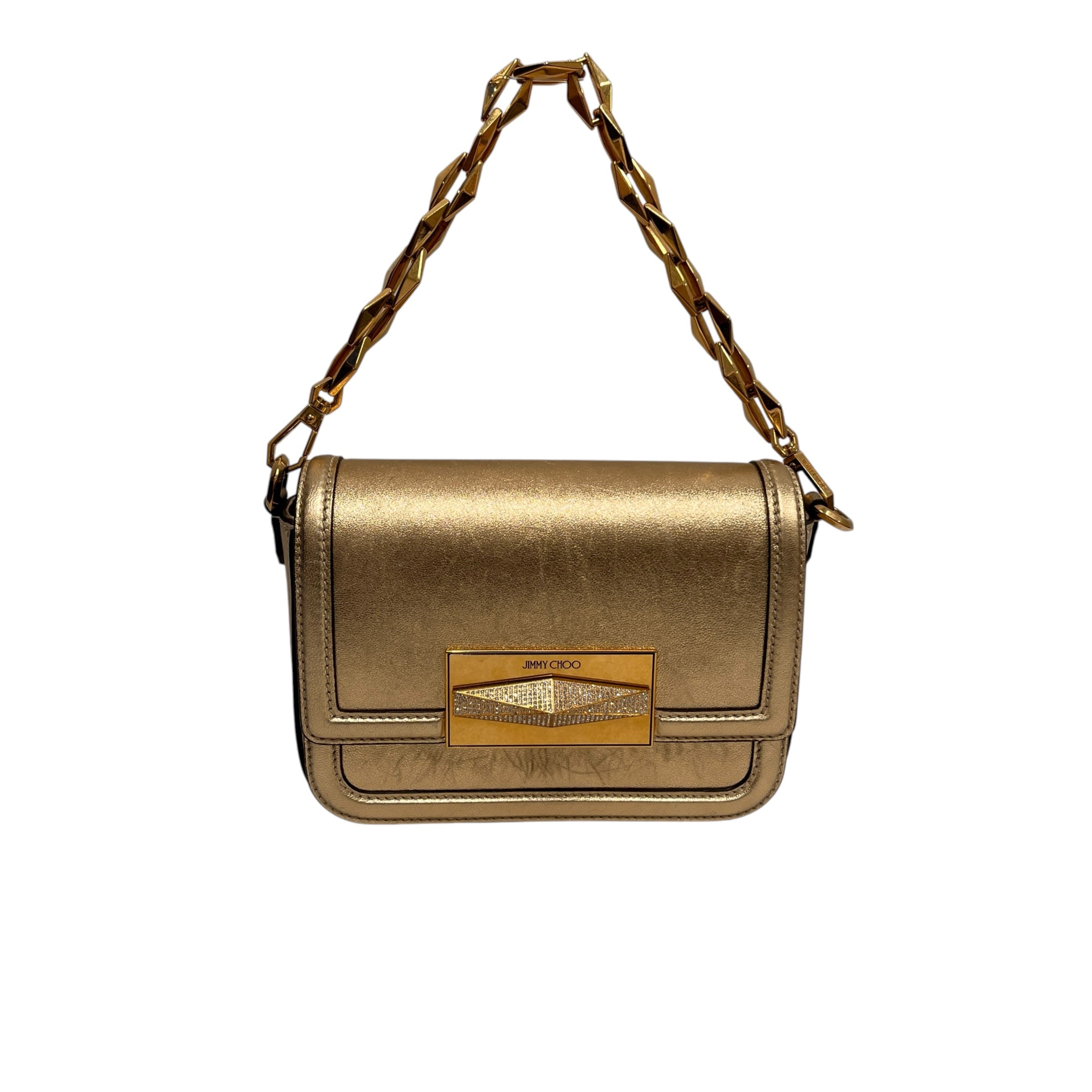 JIMMY CHOO/Cross Body Bag/Leather/GLD/Diamond Bag view 1