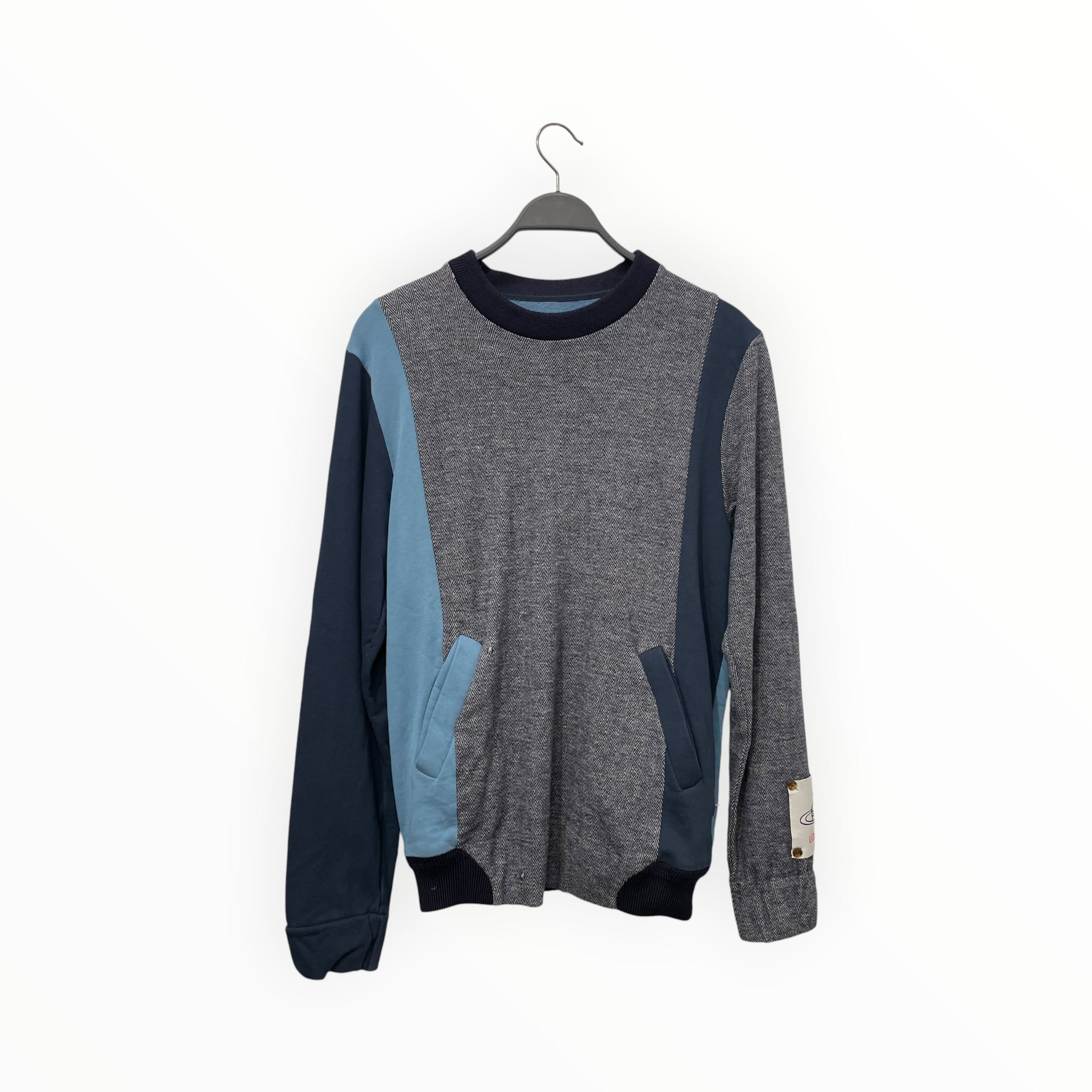 Vivienne Westwood MAN/Sweatshirt/M/Herringbone/Cotton/IDG/PATCHWORK SWEATER view 1