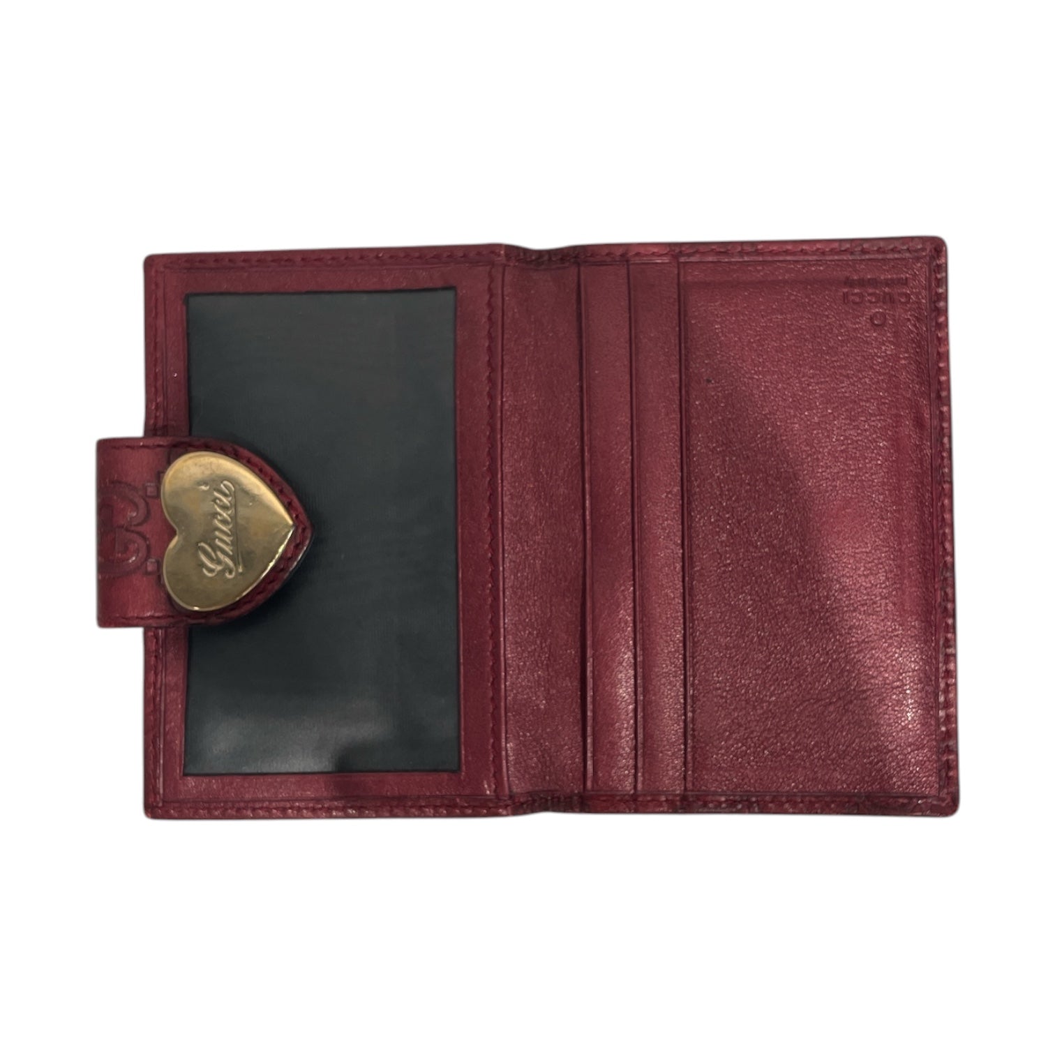 GUCCI/Wallet/Leather/RED/L's/Lovely Heart Card Pass Case view 2