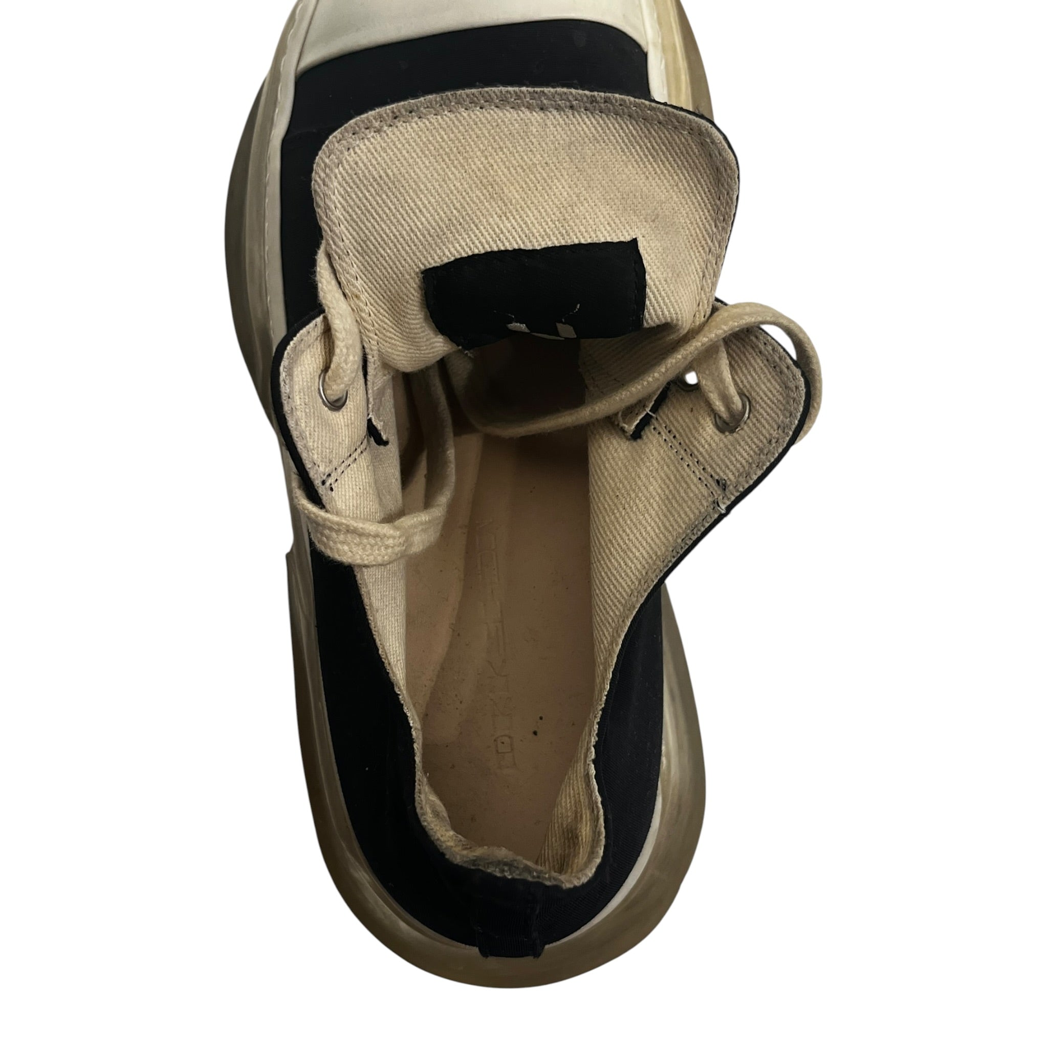 RICK OWENS DRKSHDW/Low-Sneakers/EU 40/Nylon/BLK/Abstract Ramones Trans Sole view 3