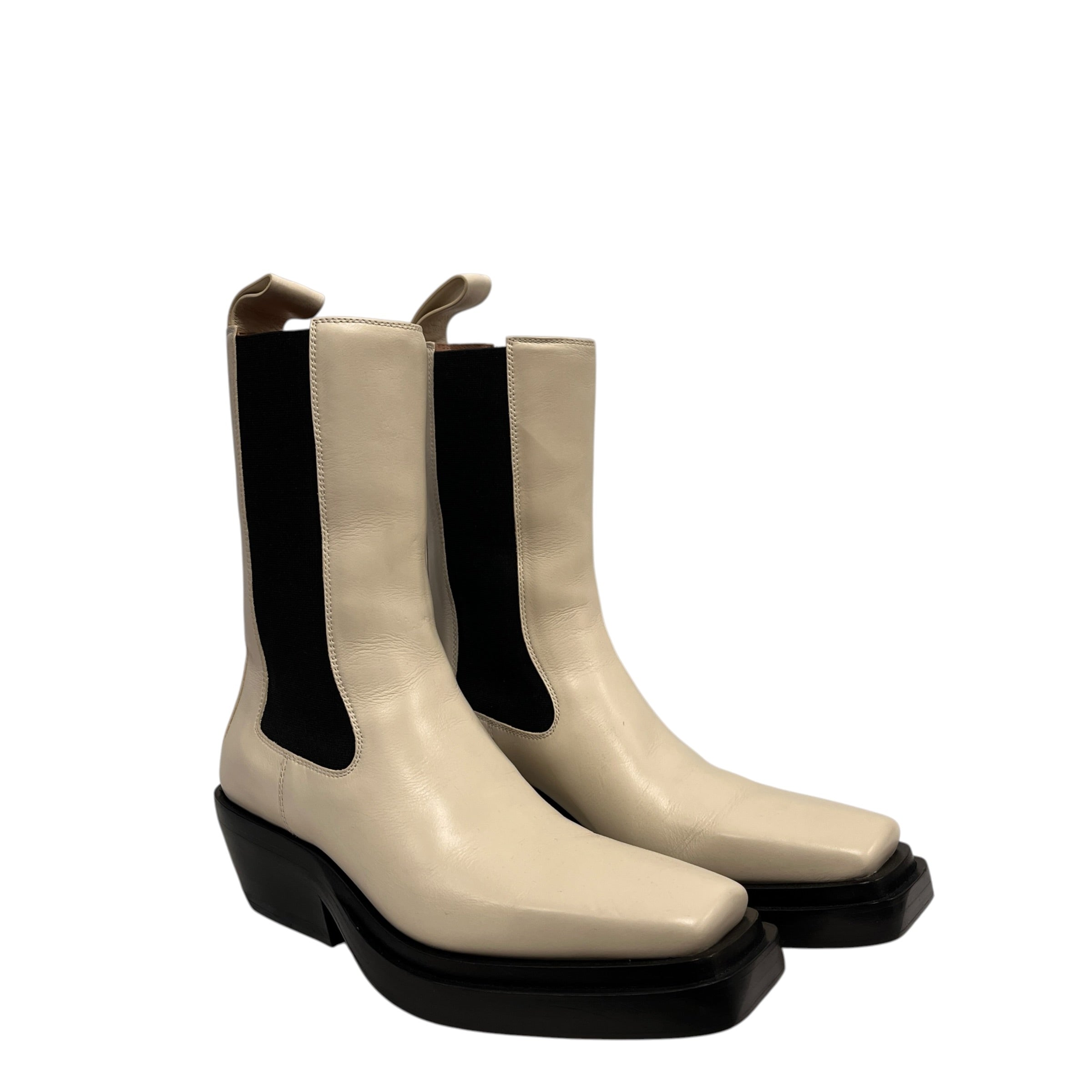 BOTTEGA VENETA/Boots/EU 36.5/Leather/CRM/colorblock chelsea boot view 1