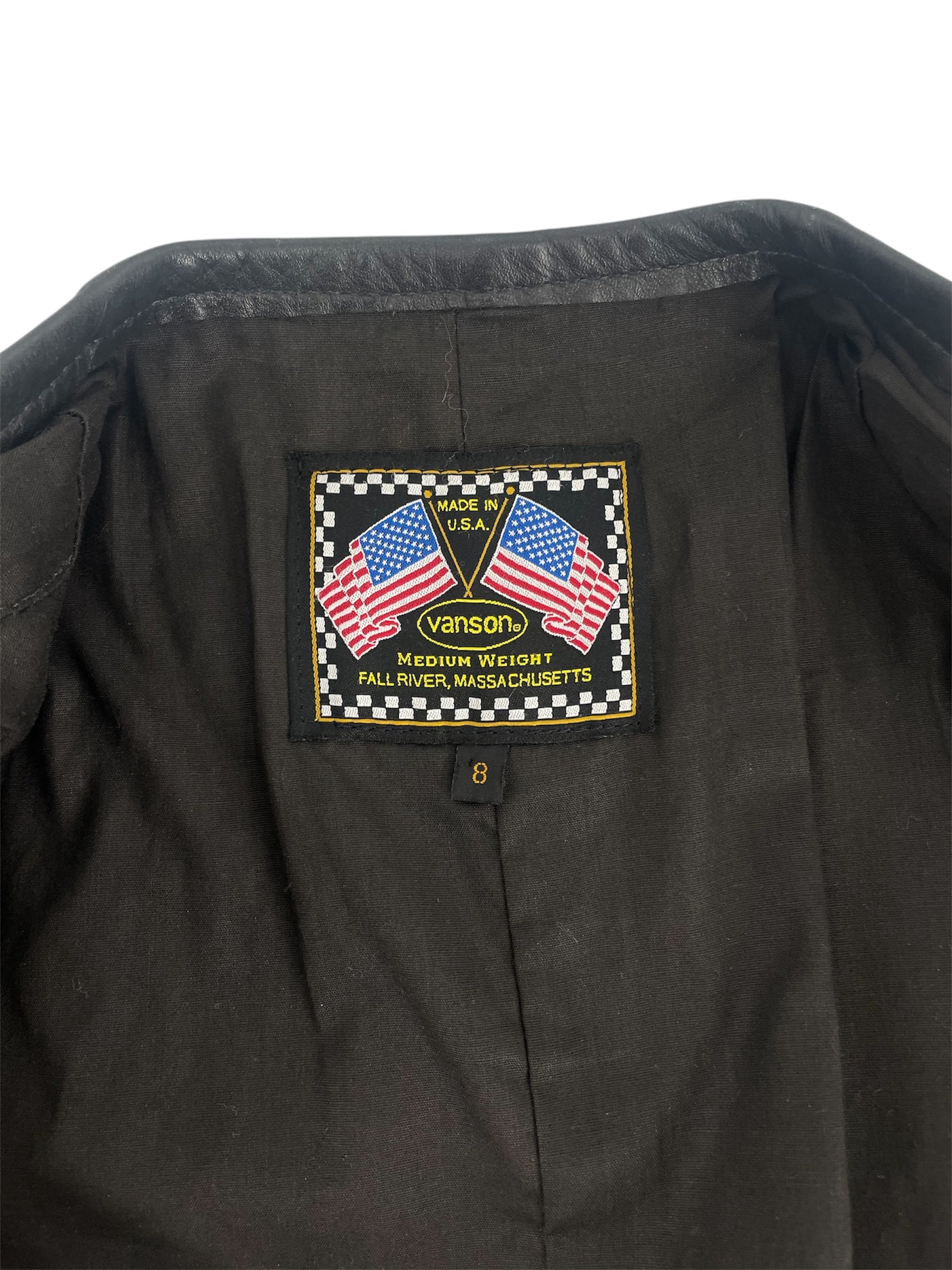 VANSON/Leather Jkt/8/Leather/BLK/MED WEIGHT BIKER  -12312-0-03 view 4