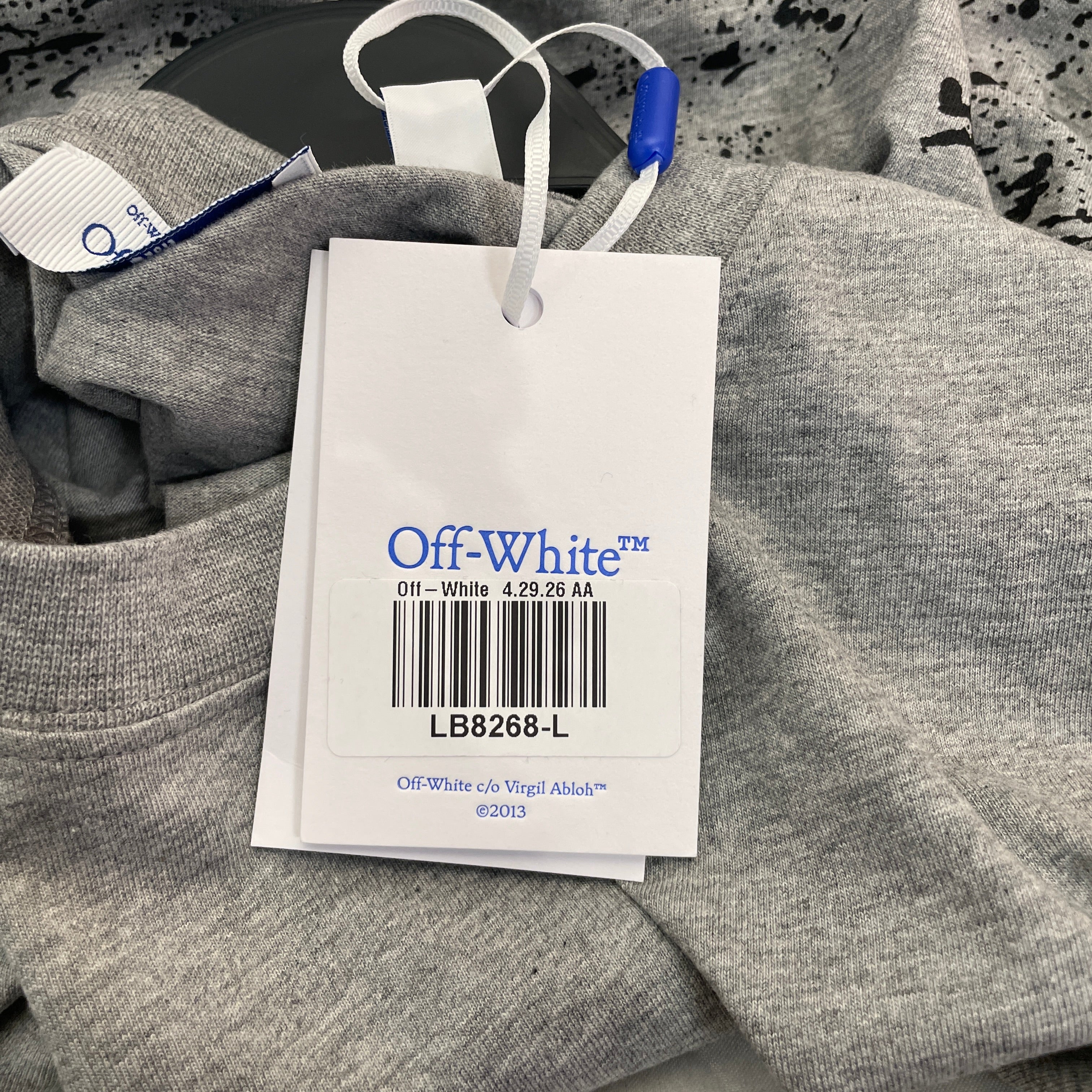 OFF-WHITE/T-Shirt/L/Cotton/GRY/SPLATTER view 4