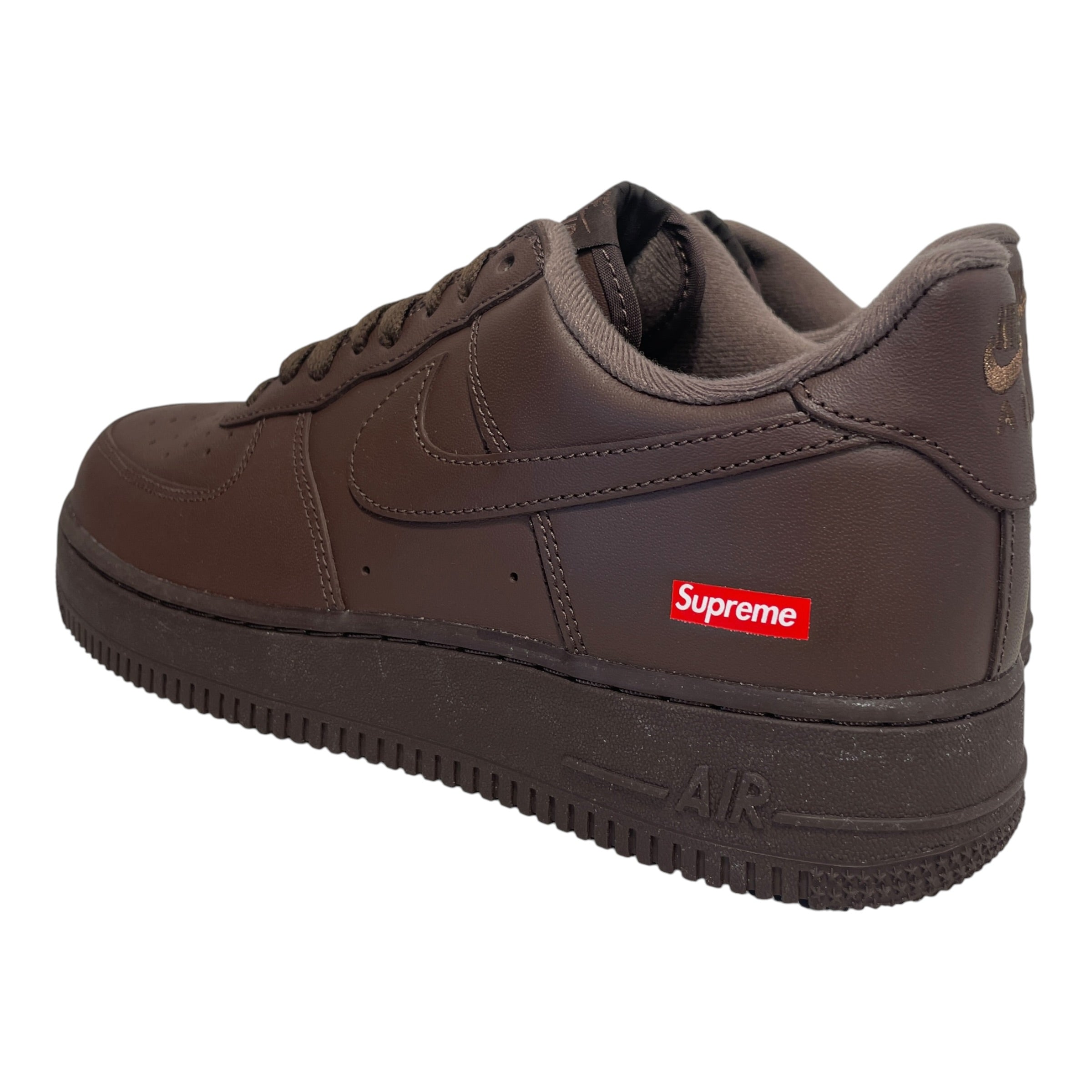 Supreme/NIKE/Low-Sneakers/US 8.5/Leather/BRW/Air Force 1 Low 'Box Logo' view 3