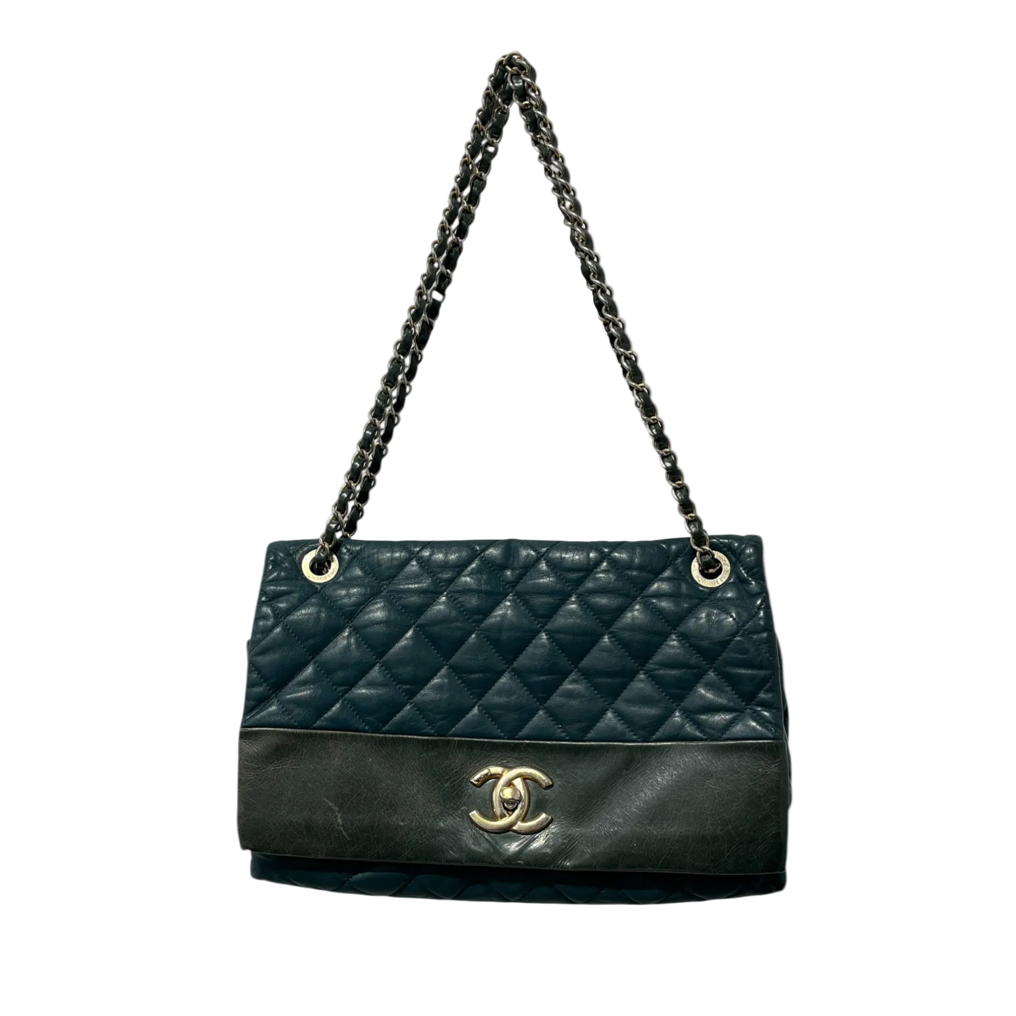 CHANEL/Bag/Leather/GRN/MEDIUM SOFT ELEGANCE FLAP view 1