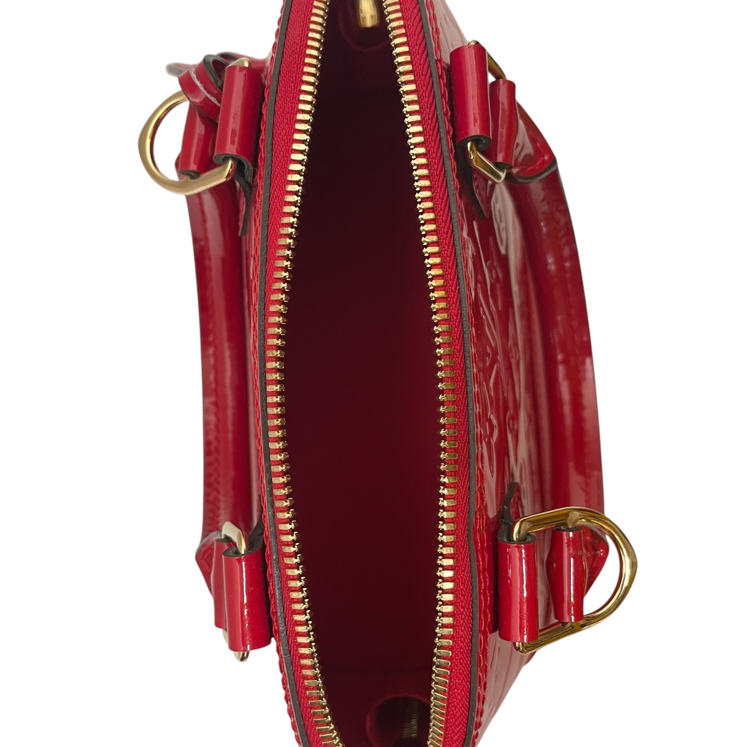 LOUIS VUITTON/Clutch Bag/Monogram/RED/RED VERNIS ALMA view 4