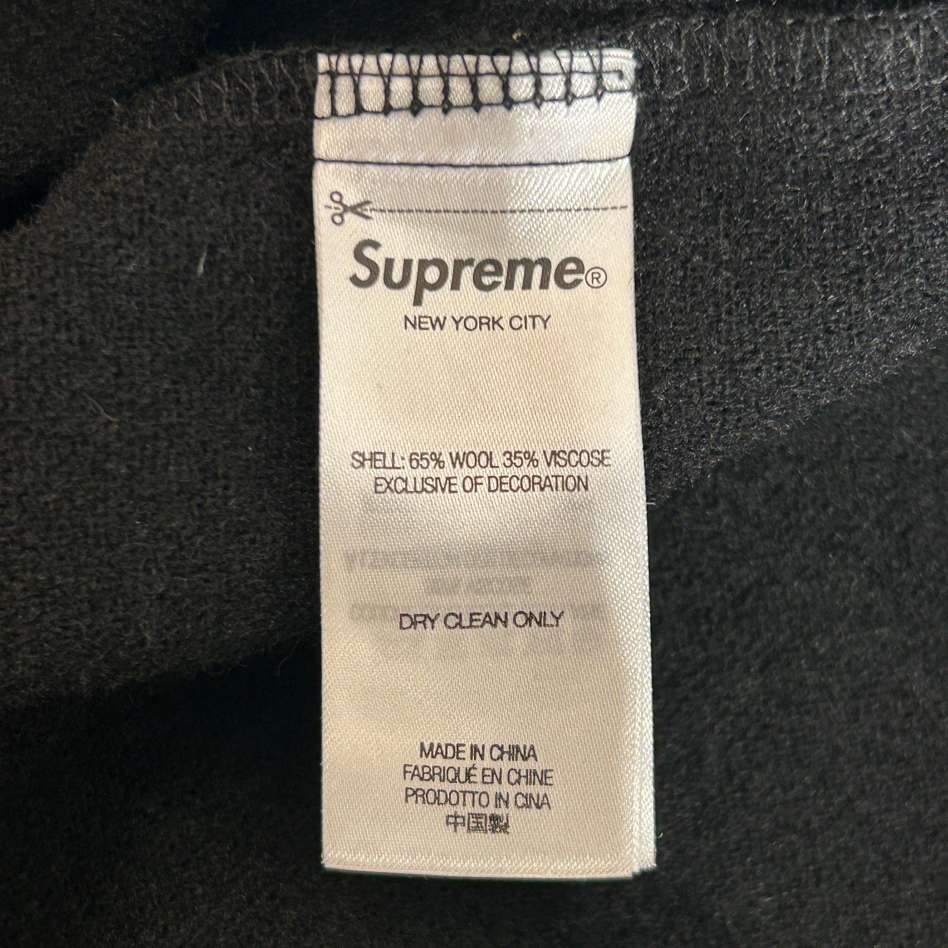 Supreme/mitchell&ness/T-Shirt/XL/Wool/BLK/Hebrew Baseball Jersey view 4