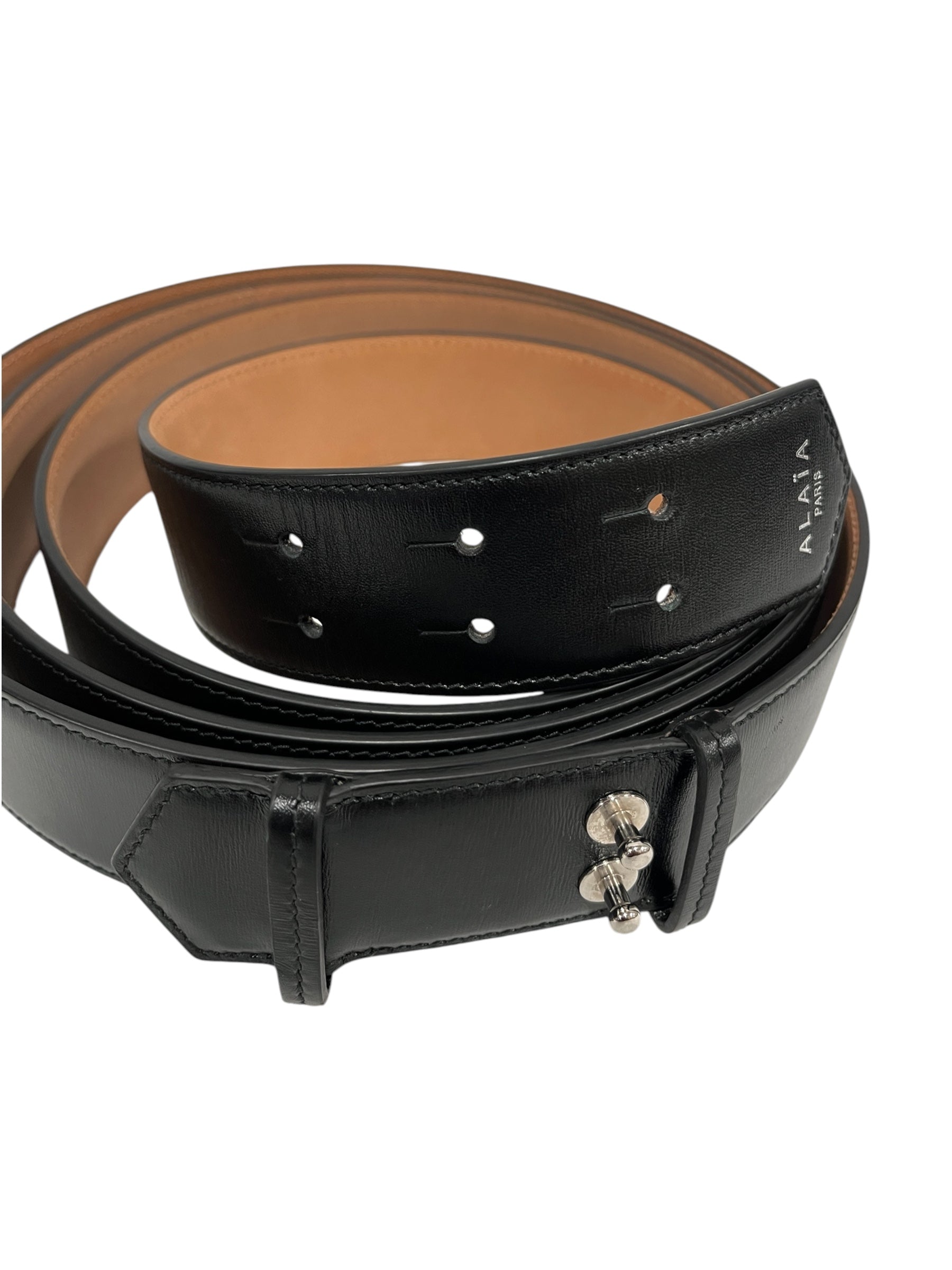 ALAIA/Belt/Leather/BLK/ view 3