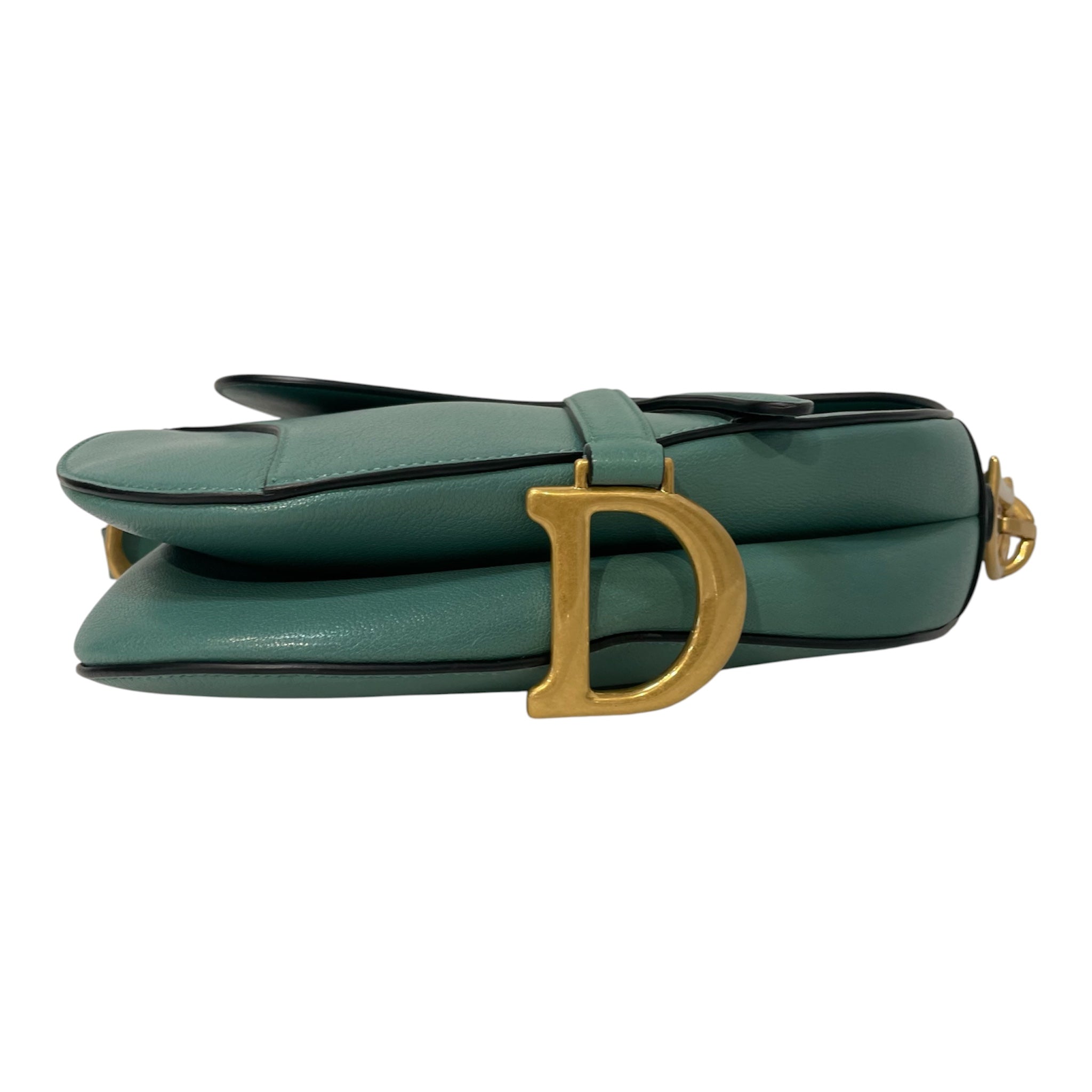 Christian Dior/Hand Bag/Leather/GRN/Saddle Gold Hardware view 3