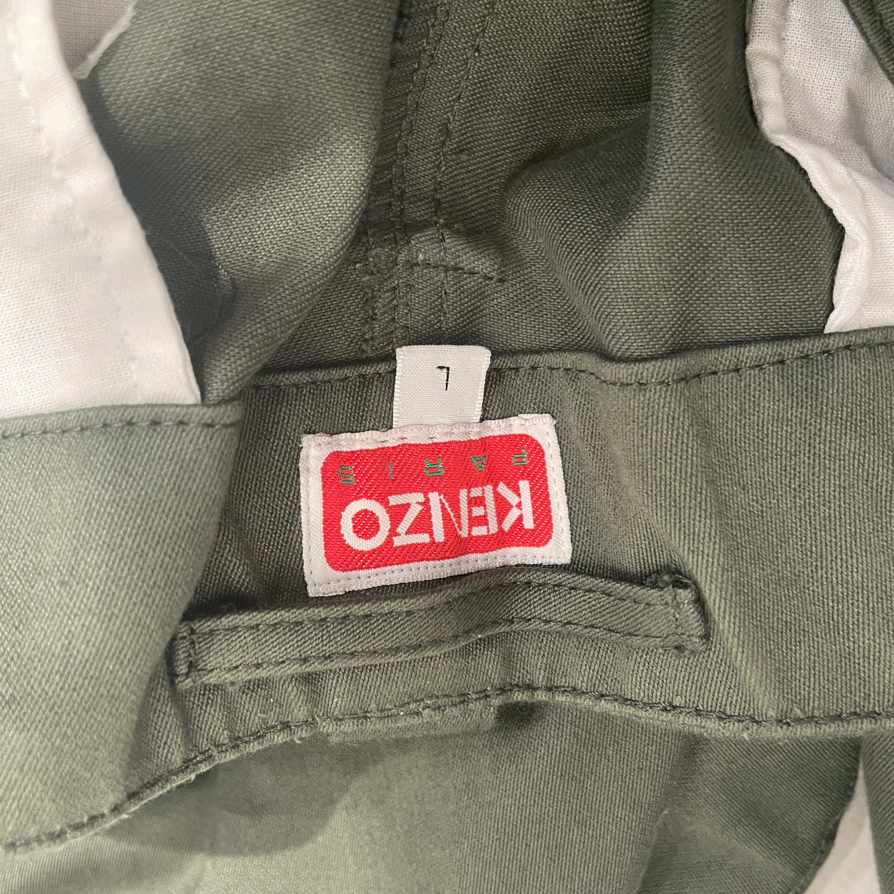 KENZO/Shorts/L/Cotton/GRN/ARMY CARGO SHORTS view 3