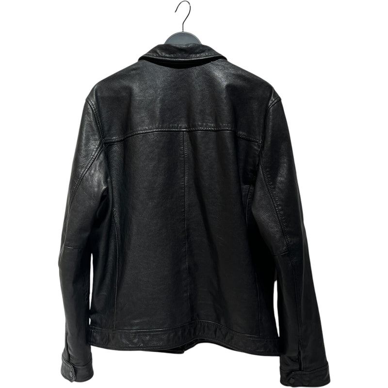 ALLSAINTS SPITALFIELDS/Leather Jkt/XXL/Leather/BLK/