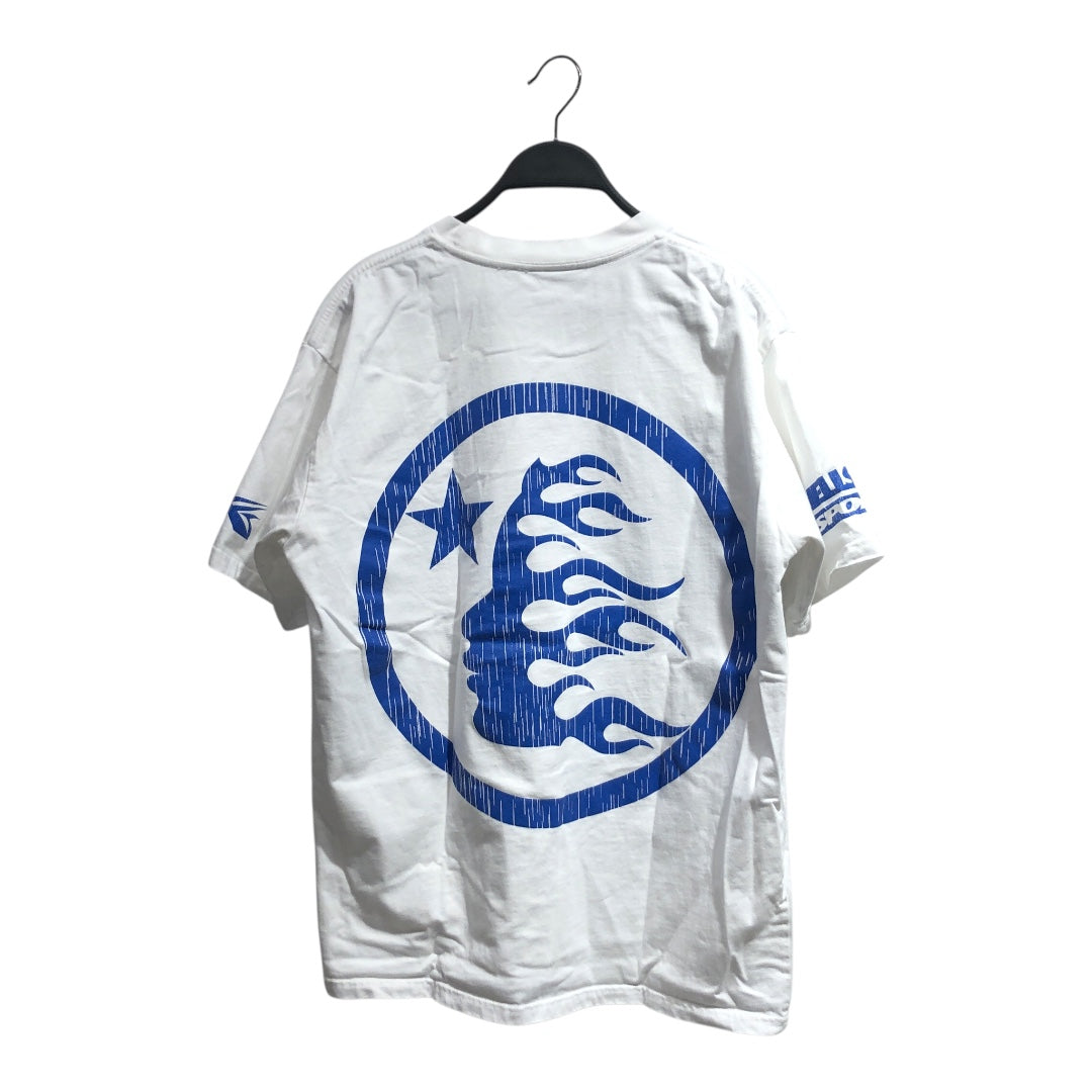 HELLSTAR/T-Shirt/L/Cotton/WHT/Graphic/BEAT US! in blue view 2