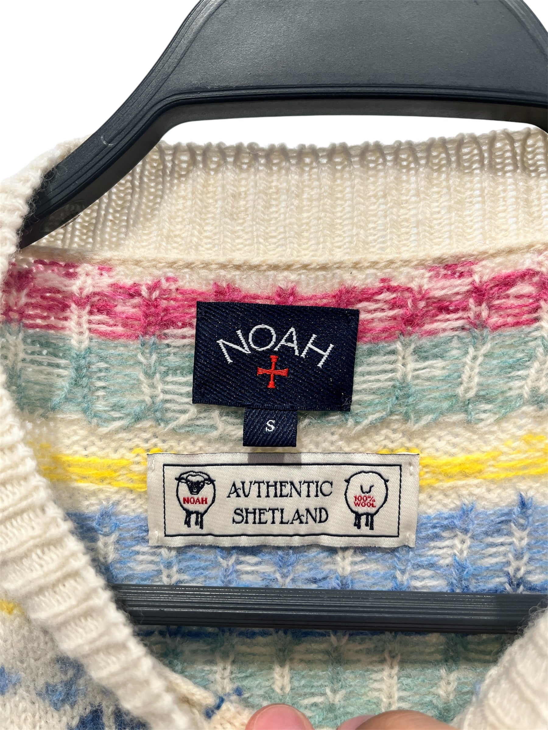 NOAH/Sweater/S/Floral Pattern/Wool/CRM/ view 3