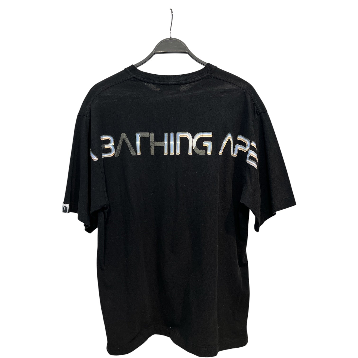 A BATHING APE/T-Shirt/M/Cotton/BLK/SLV SHARK FACE SORAYAMA view 2