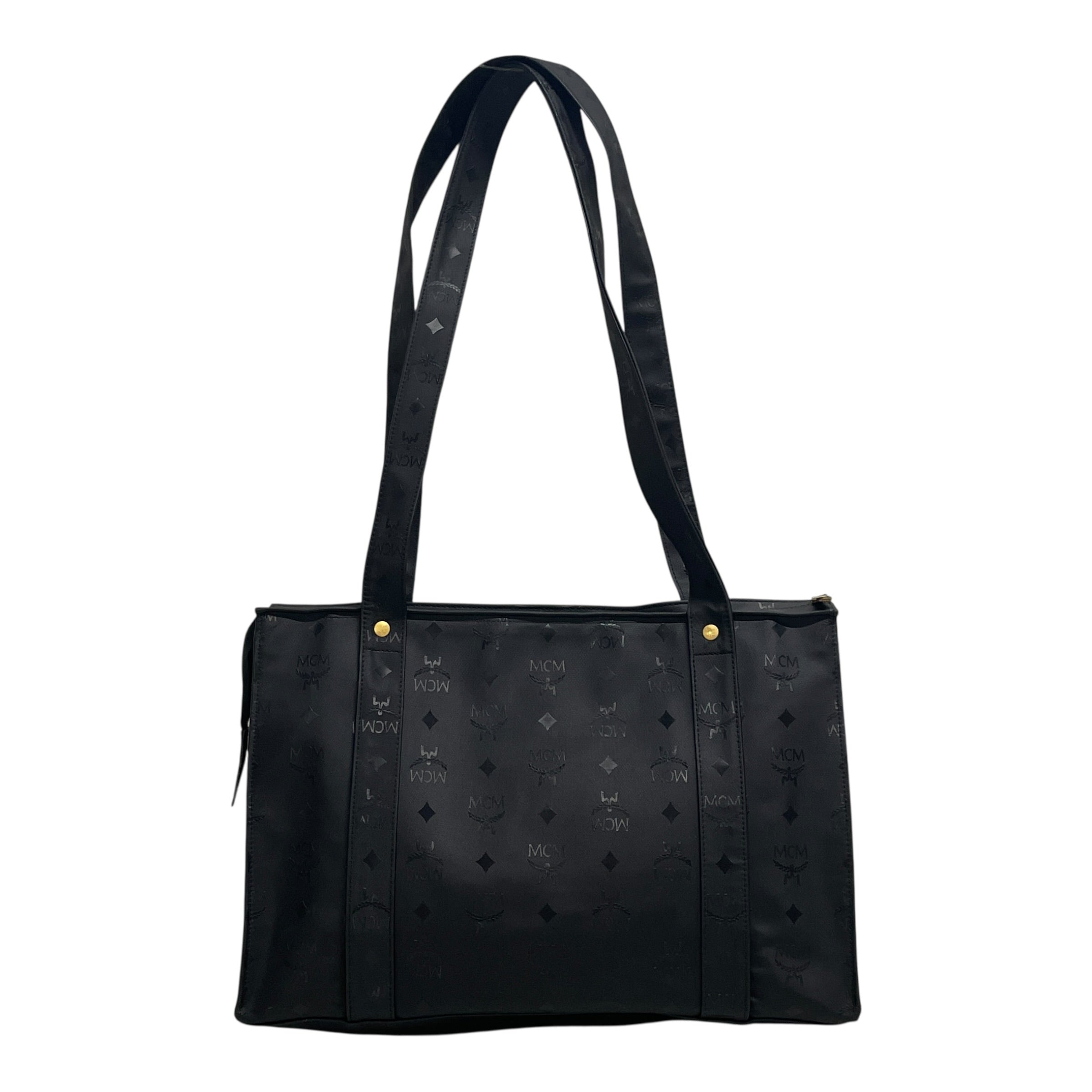 MCM/Tote Bag/Monogram/Nylon/BLK/Y1503 GOLD BADGE view 2