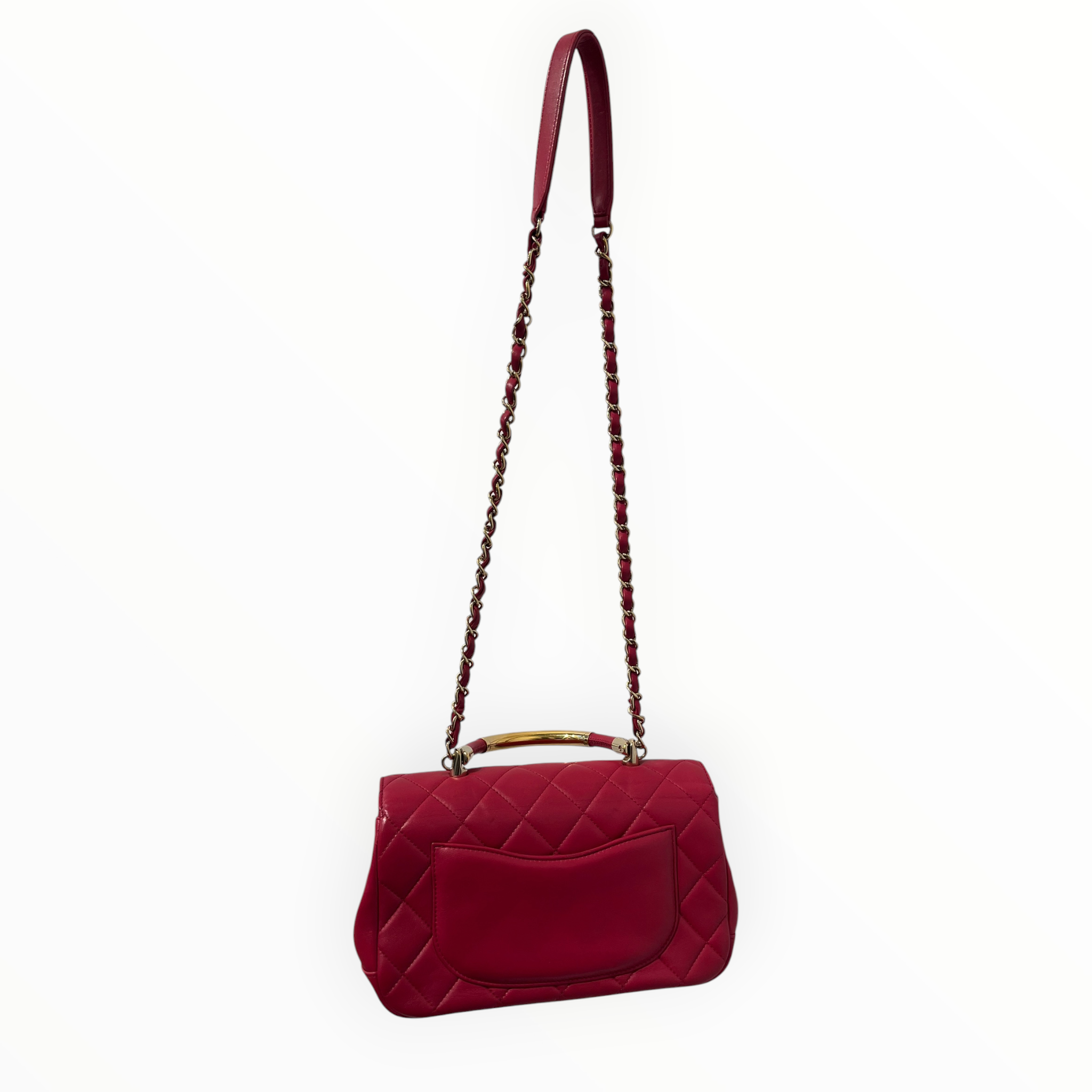 CHANEL/Bag/Leather/PNK/CARRY CHIC FLAP BAG view 2