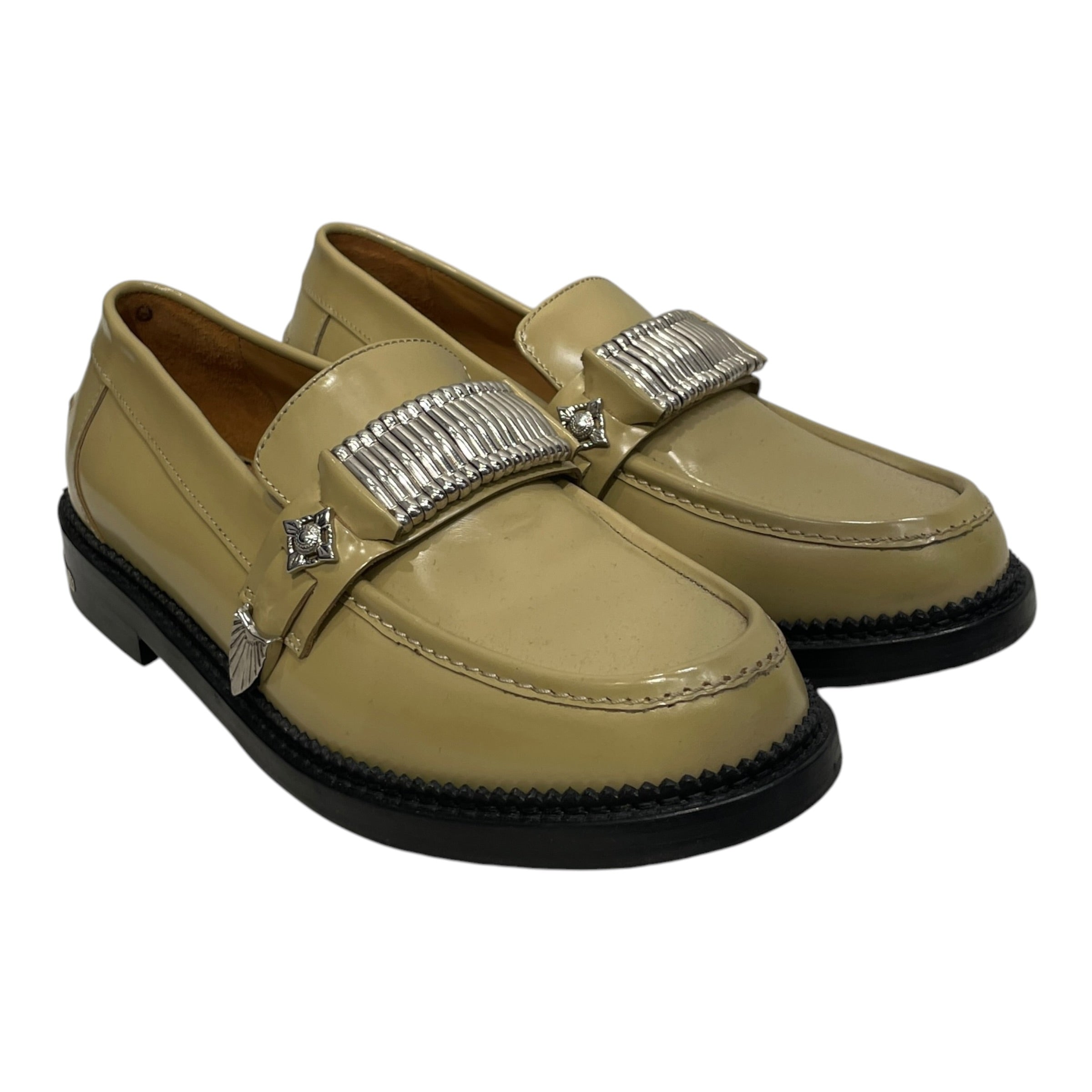 TOGA PULLA/Loafers/EU 39.5/Leather/KHK/METAL DETAILING view 1