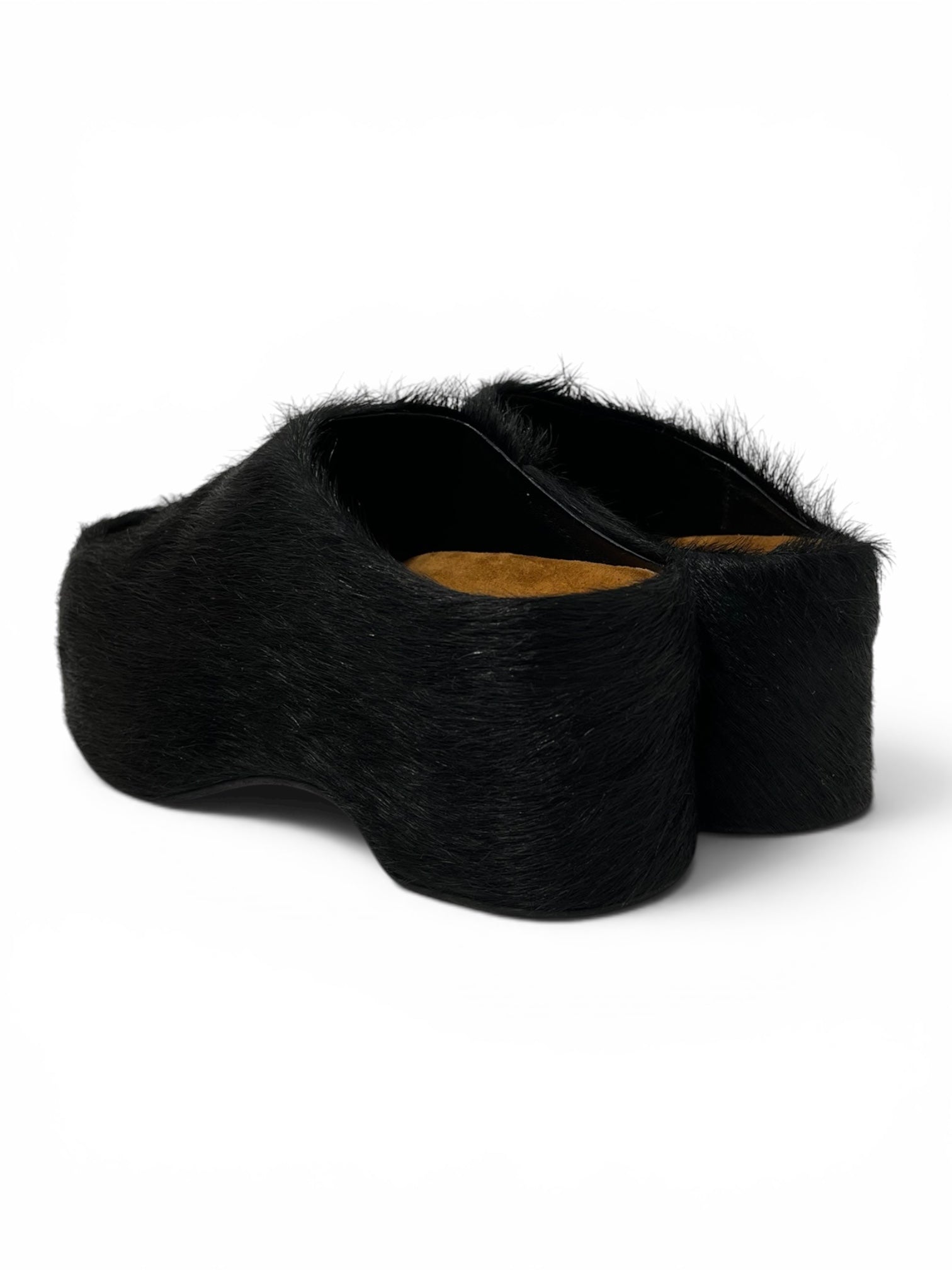 MARNI/Shoes/EU 38/Fur/BLK/PLATFORM PONY HAIR CLOGS view 2