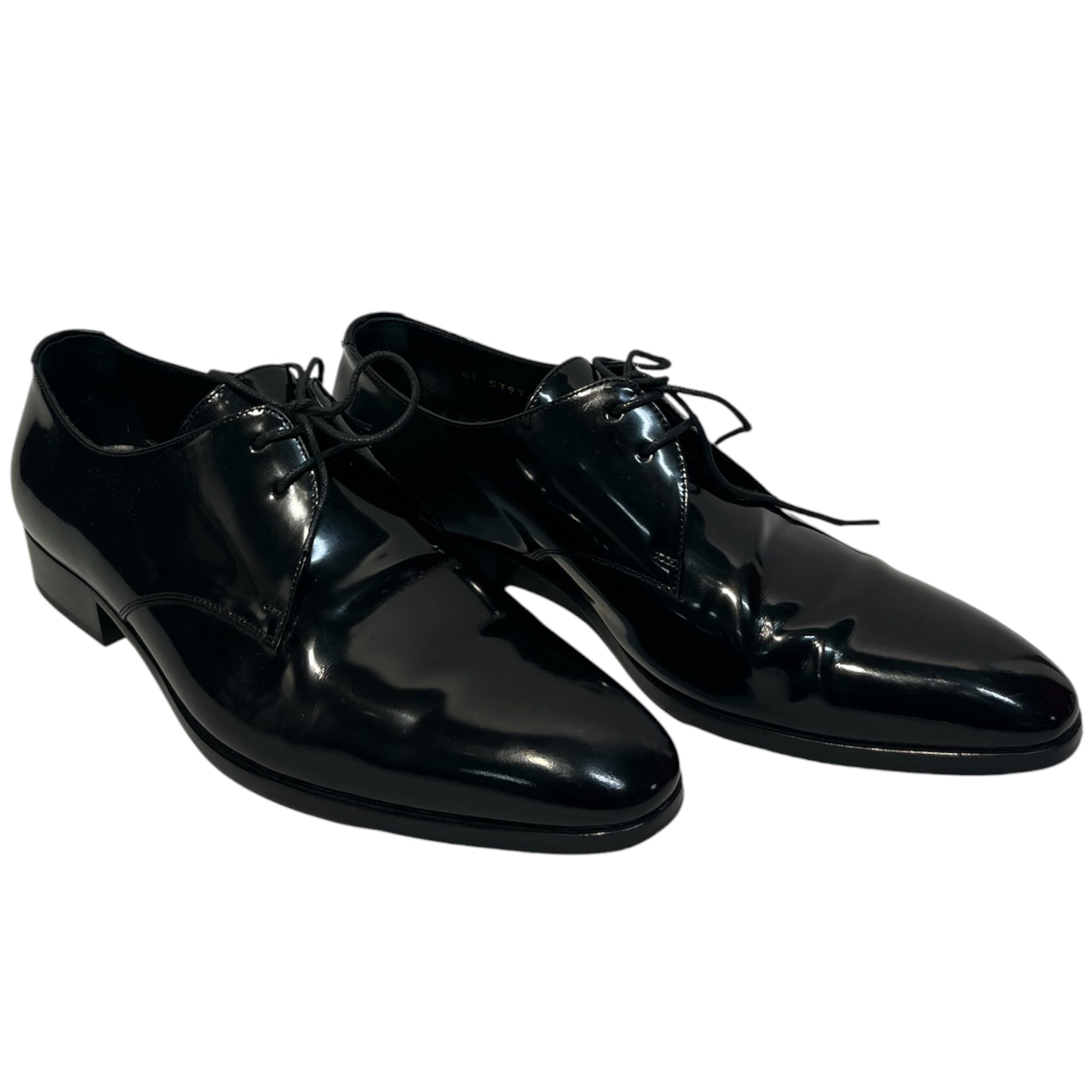 SAINT LAURENT/Dress Shoes/EU 40/Leather/BLK/paris monty 25 derby shoes view 1