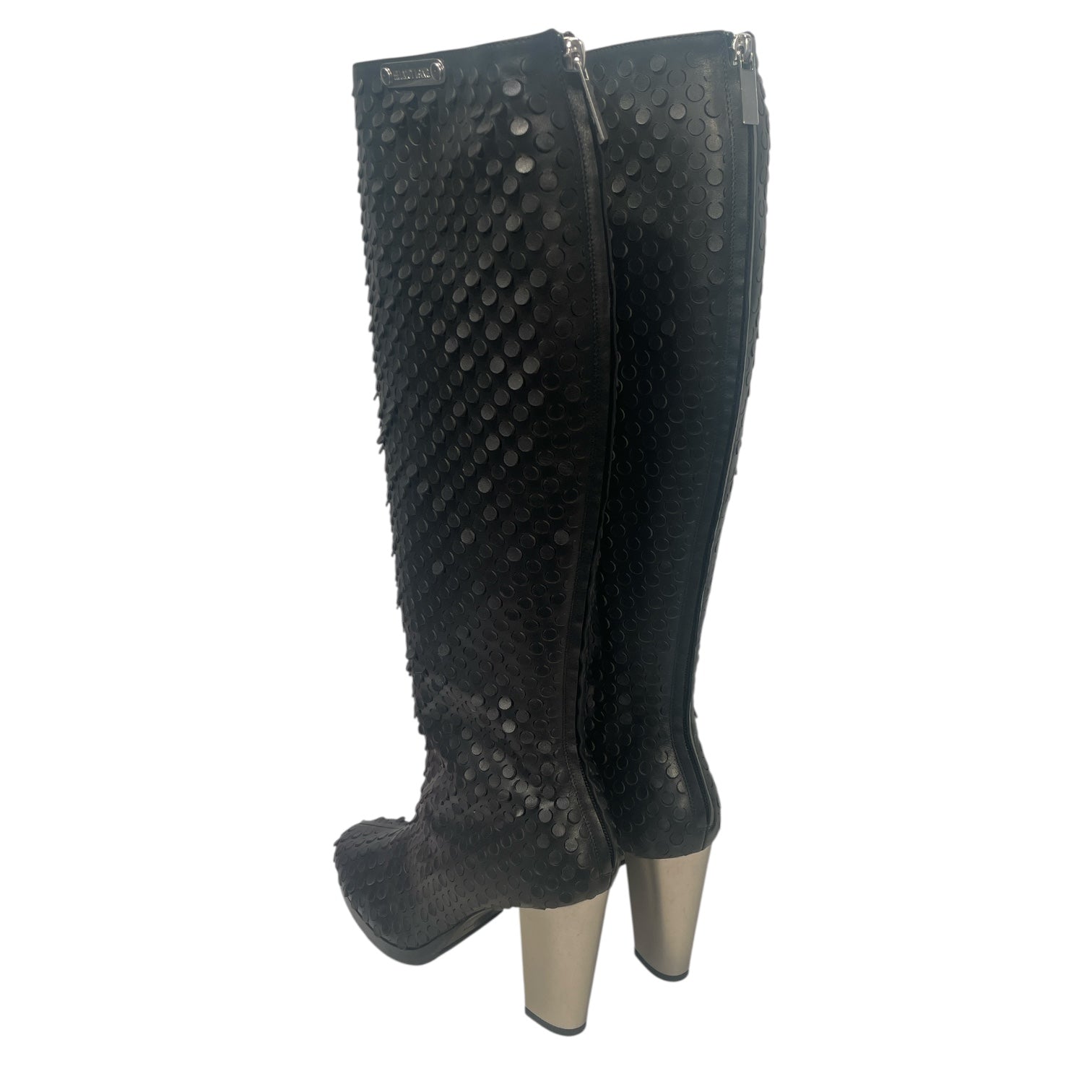 Helmut Lang/Long Boots/EU 41/Leather/BLK/hole punch view 2
