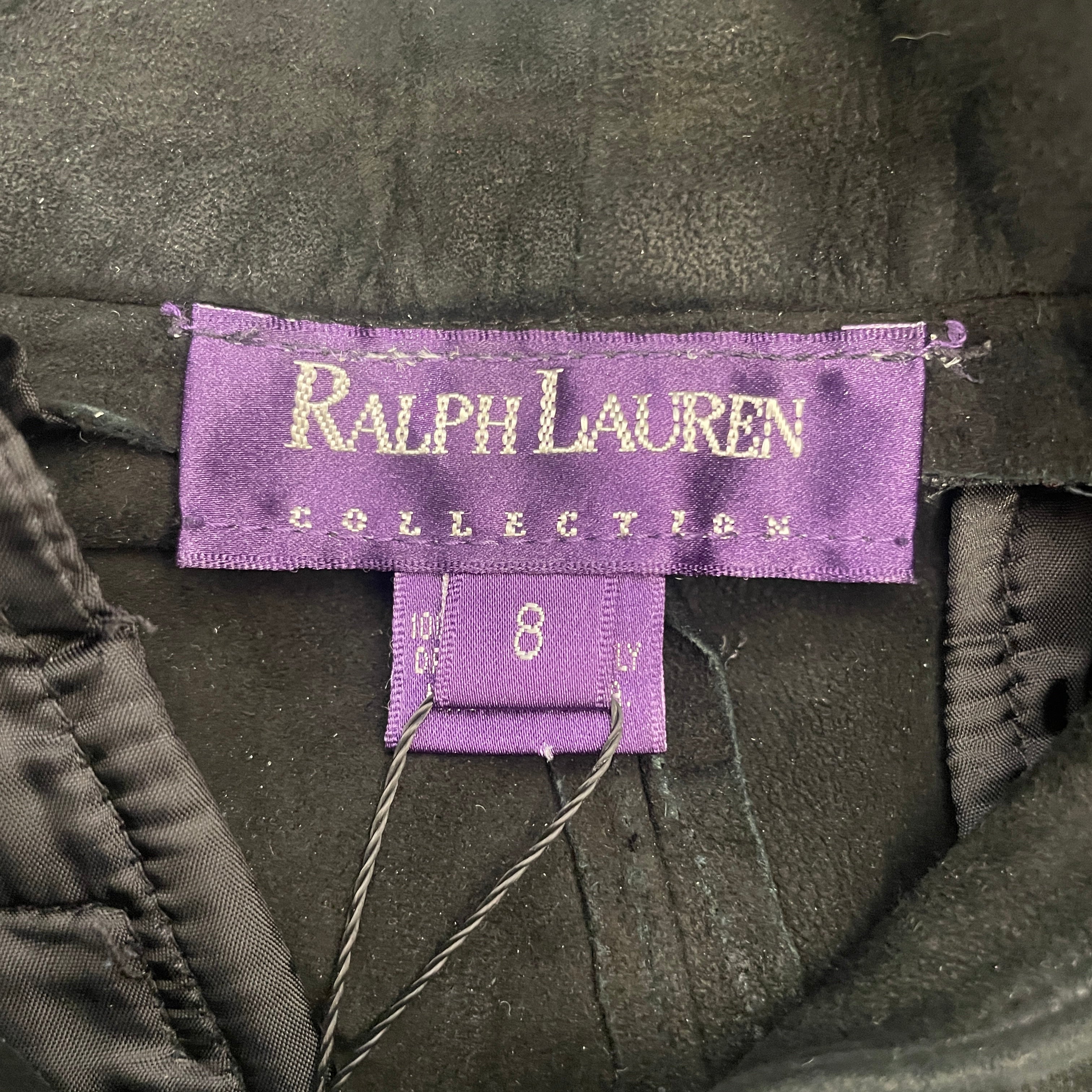 RALPH LAUREN PURPLE LABEL/Straight Pants/8/Suede/BLK/SLIGHT BOOT CUT view 3