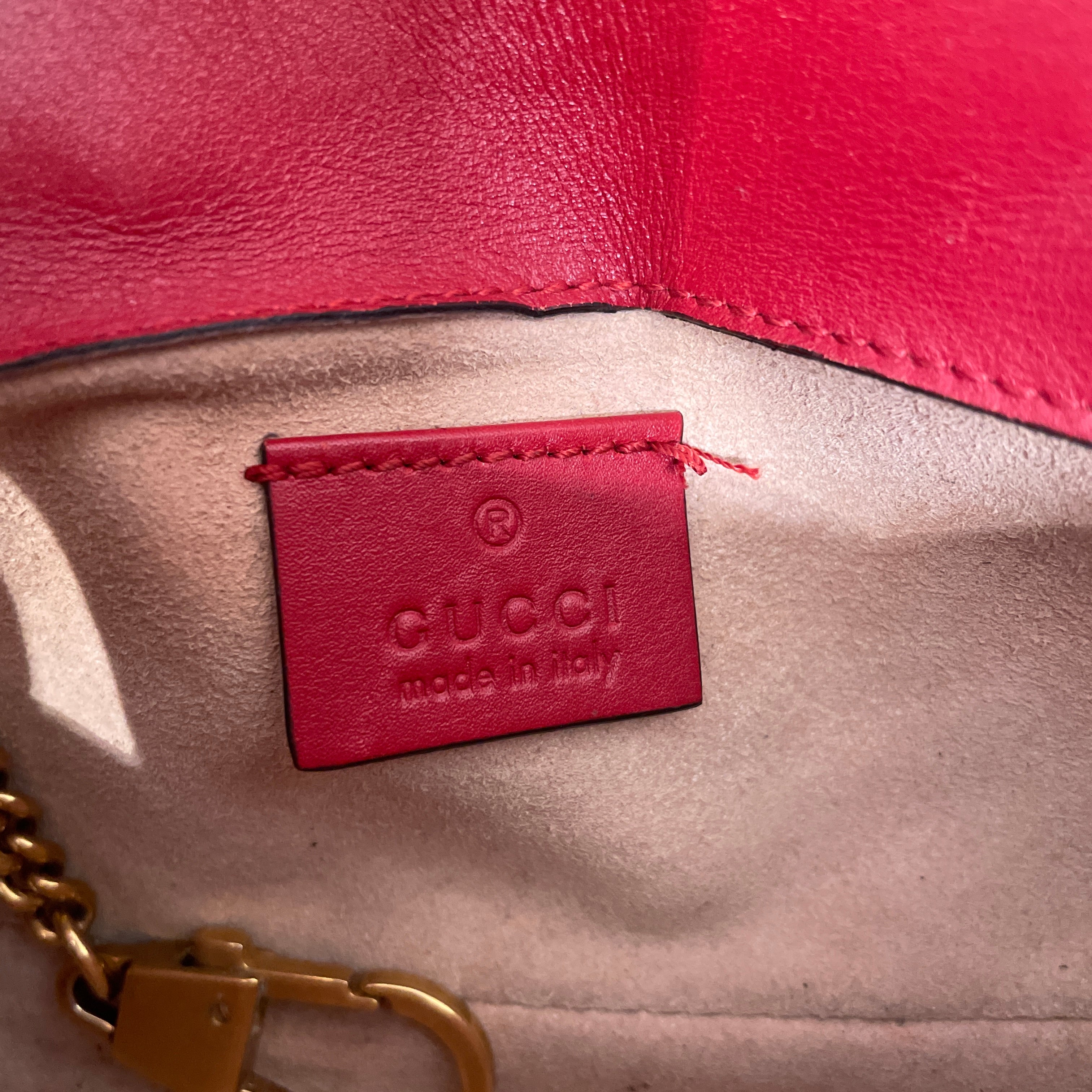 GUCCI/Hand Bag/Leather/RED/GG LOGO CROSSBODY MARMONT view 4
