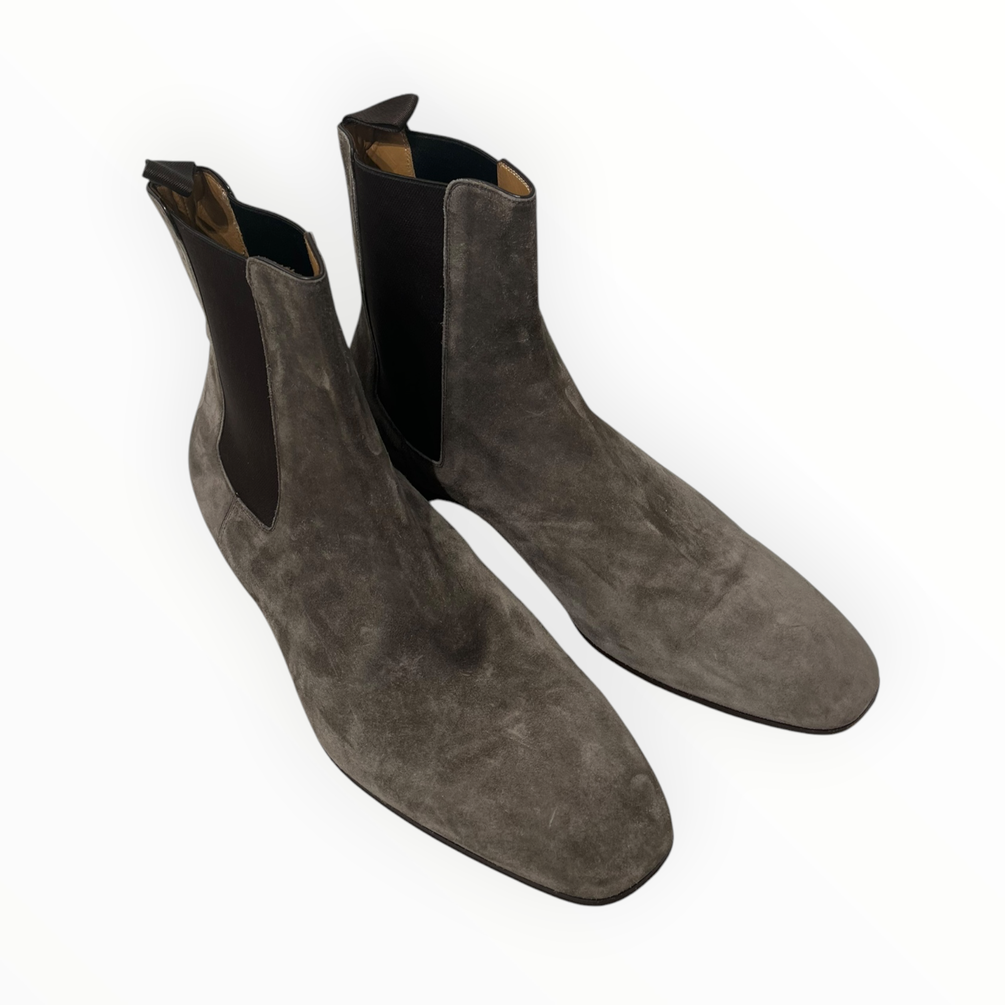 Christian Louboutin/Chelsea Boots/EU 43/Suede/GRY/PULL TAB SMALL HEEL SUEDE view 2