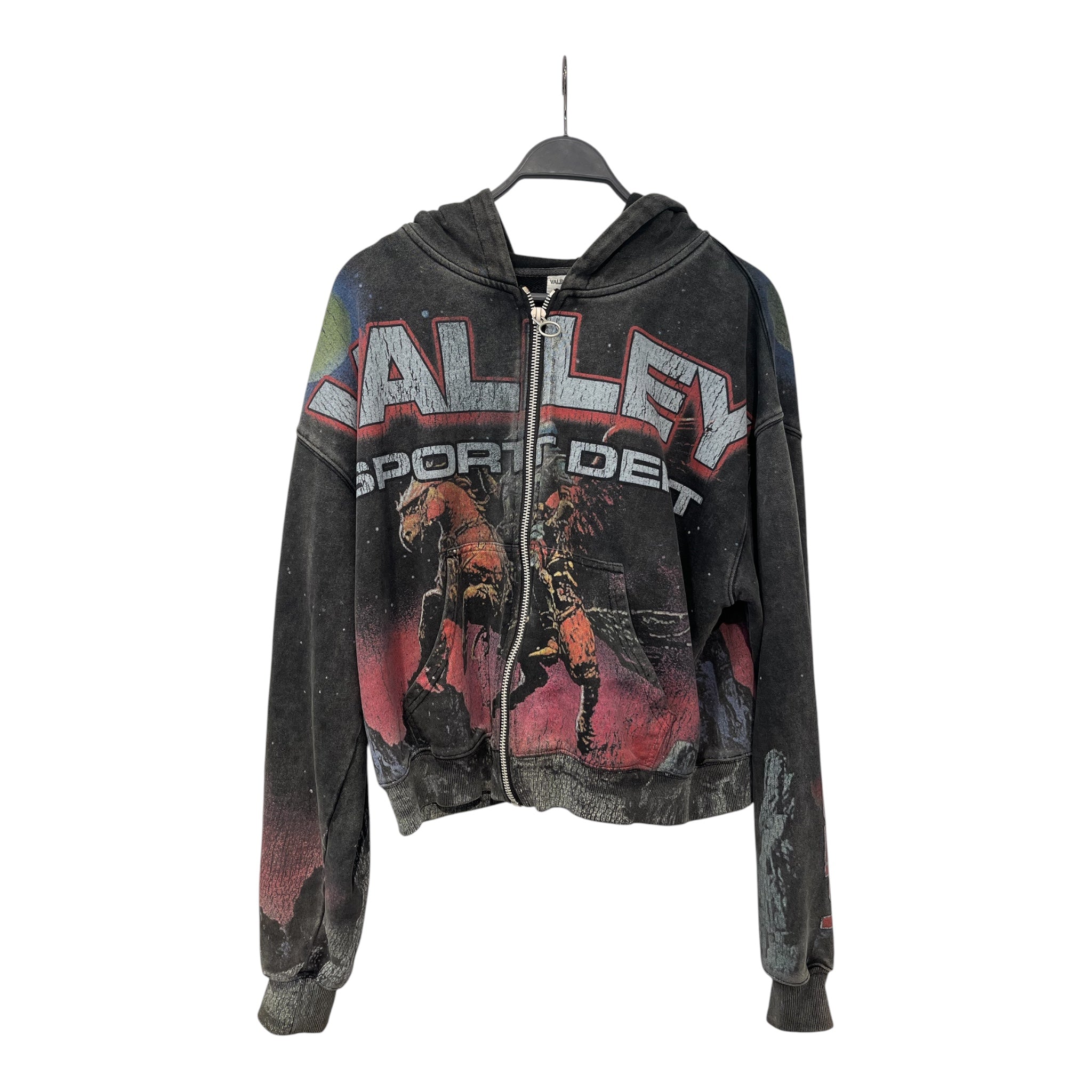 Vale/Zip Up Hoodie/M/Graphic/Cotton/GRY/neptine knight view 1