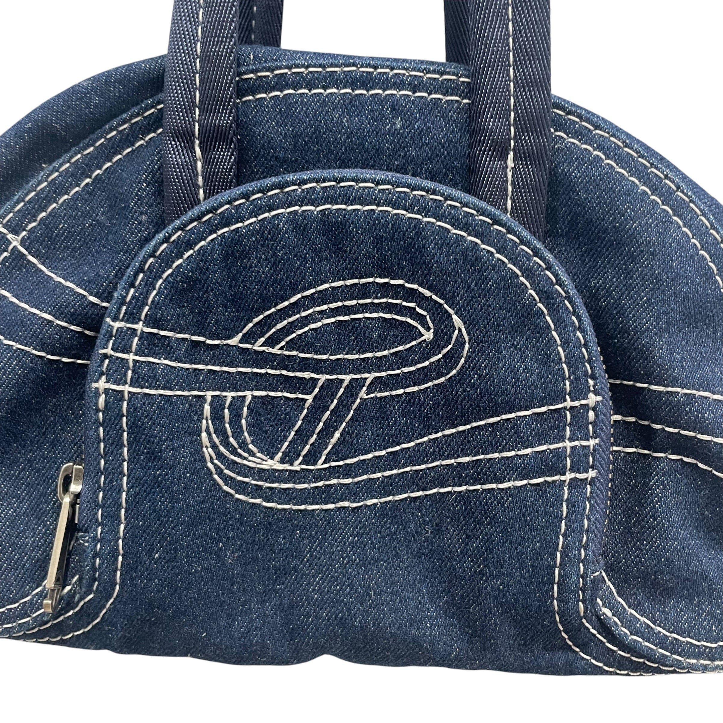 Telfar/Clutch Bag/Denim/IDG/brw tag/4 t studs bottom view 3
