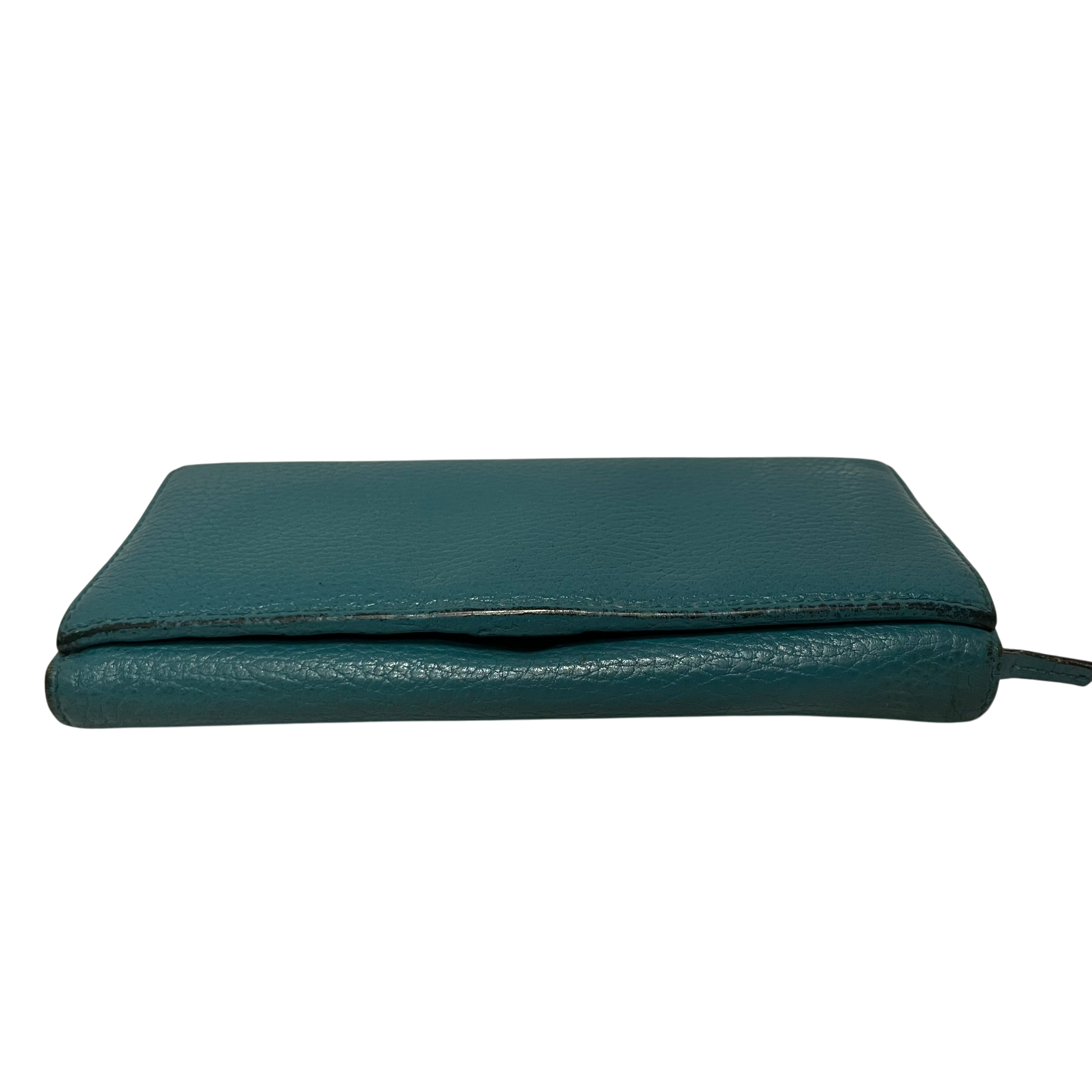 GUCCI/Long Wallet/Leather/BLU/L's/vintage turquoise continental view 4