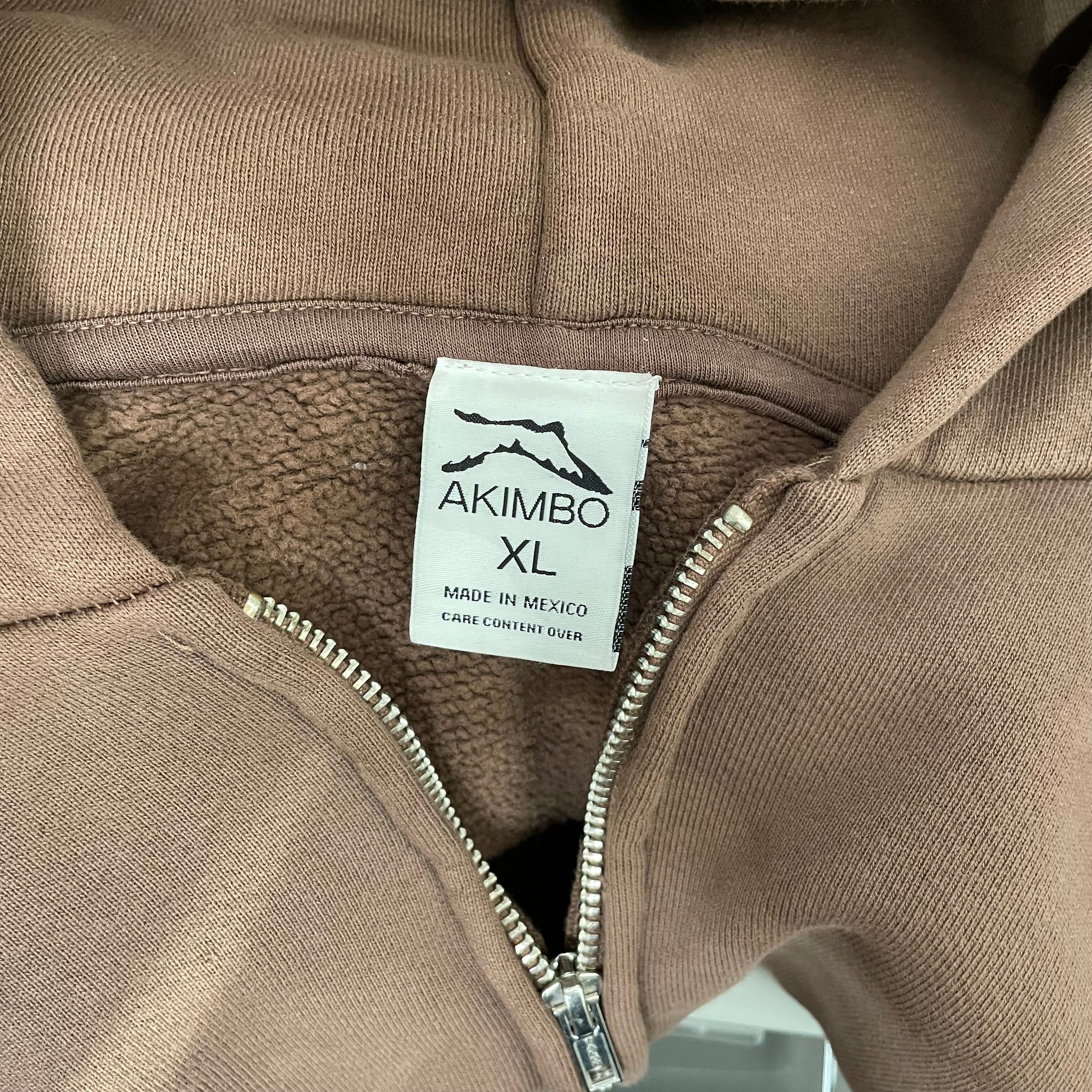 Akimbo/Zip Up Hoodie/XL/Cotton/BRW/ view 3