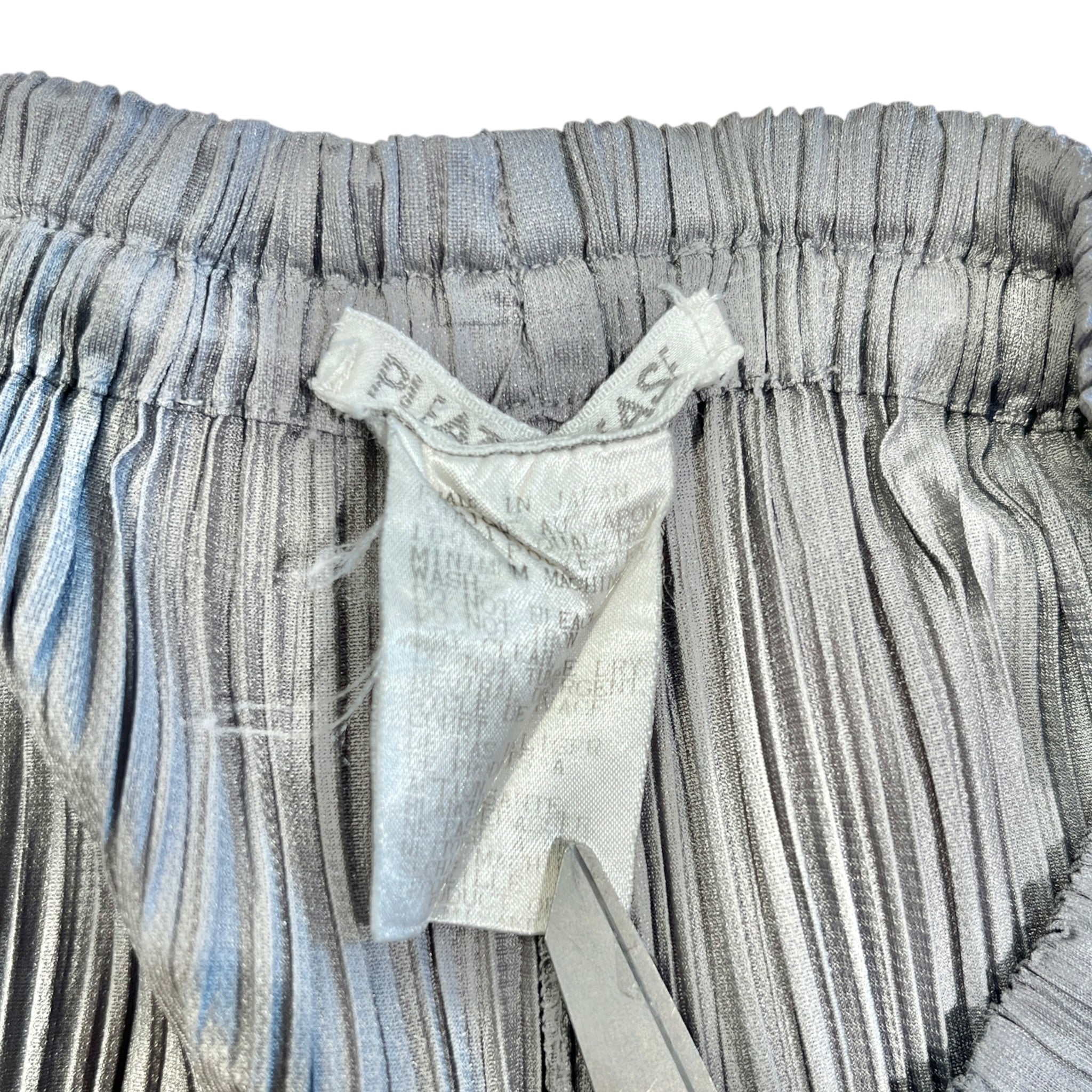 PLEATS PLEASE ISSEY MIYAKE/Straight Pants/1/Polyester/GRY/PLEATED ELASTIC WAIST view 3