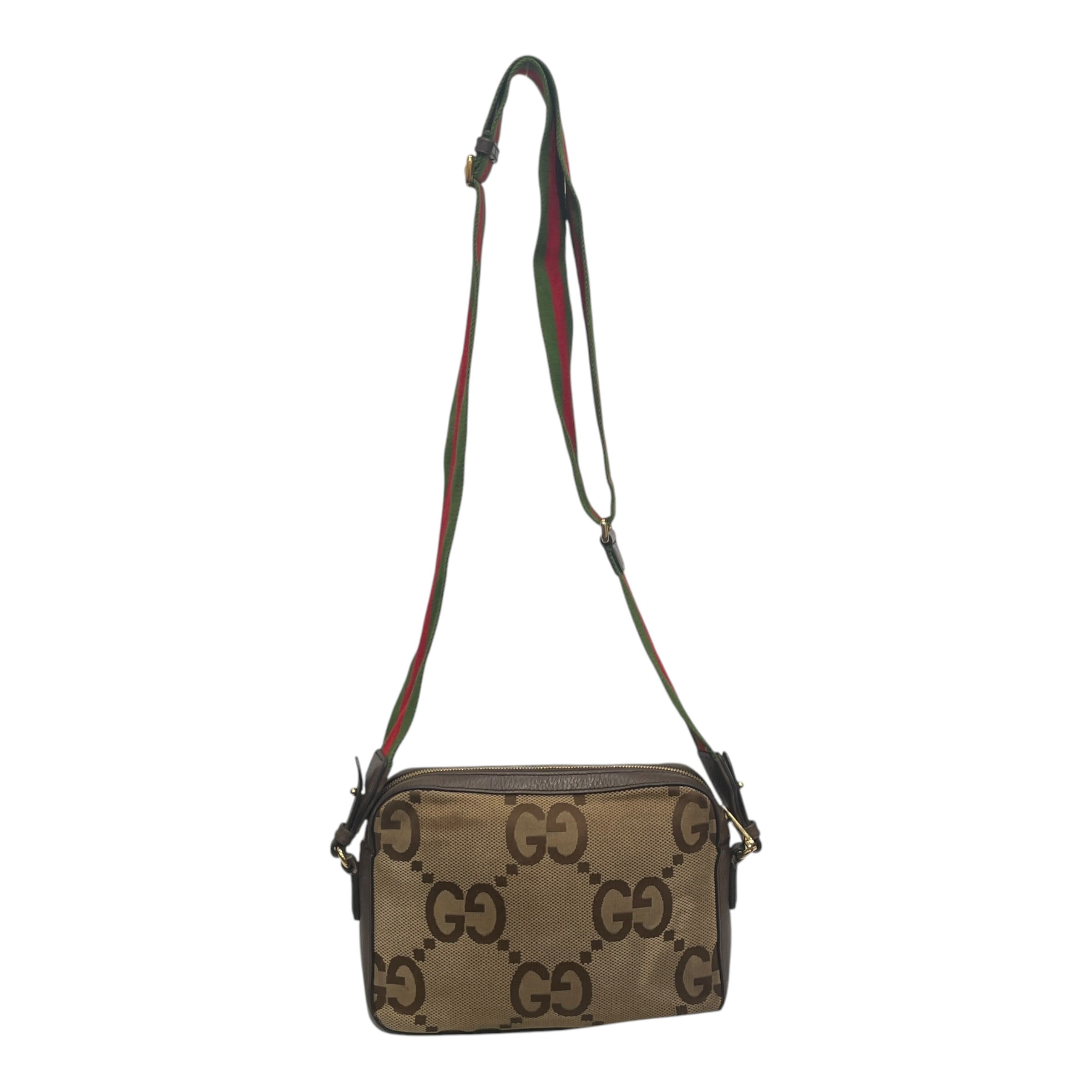 GUCCI/Cross Body Bag/Monogram/Leather/CML/GG LOGO STRIPESTRAP MONOBAG view 2