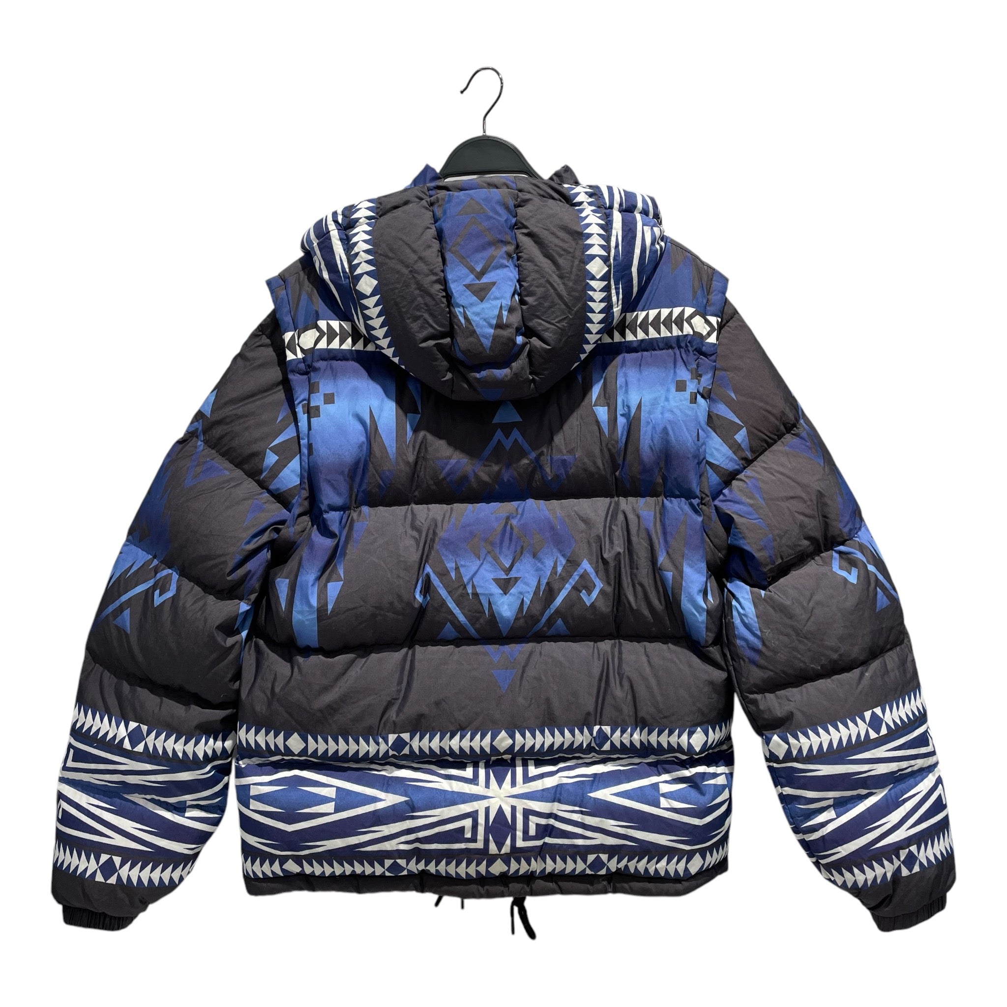 POLO RALPH LAUREN/Puffer Jkt/L/Nylon/BLU/All Over Print/Aztec Desgin view 2