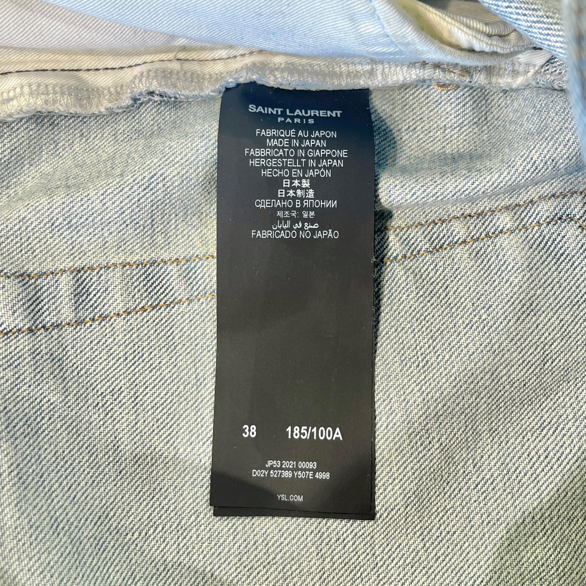 SAINT LAURENT/Straight Pants/38/Denim/BLU/Saint Laurent Straight Jeans view 4