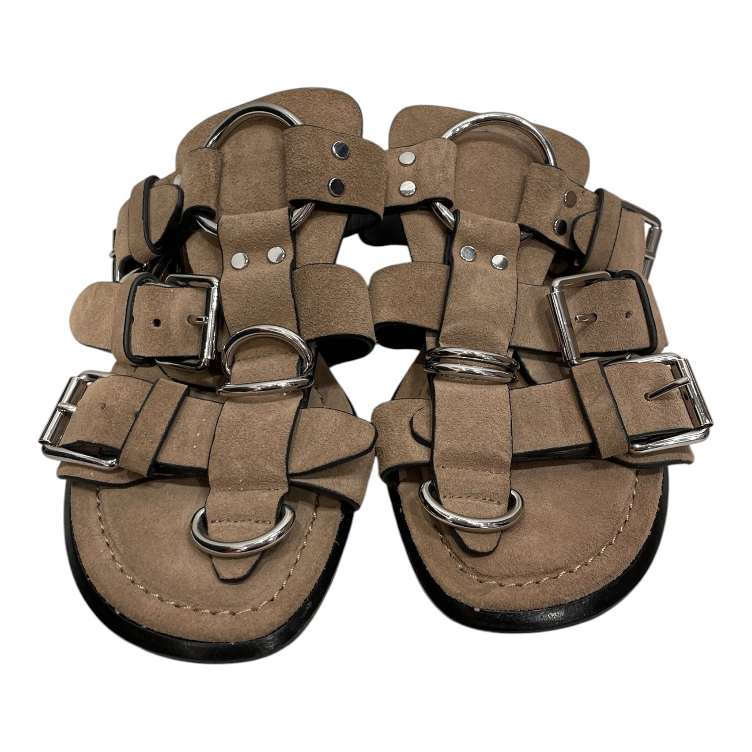 Alexander Wang/Sandals/EU 41/Suede/KHK/METAL HARDWARE SANDAL view 5