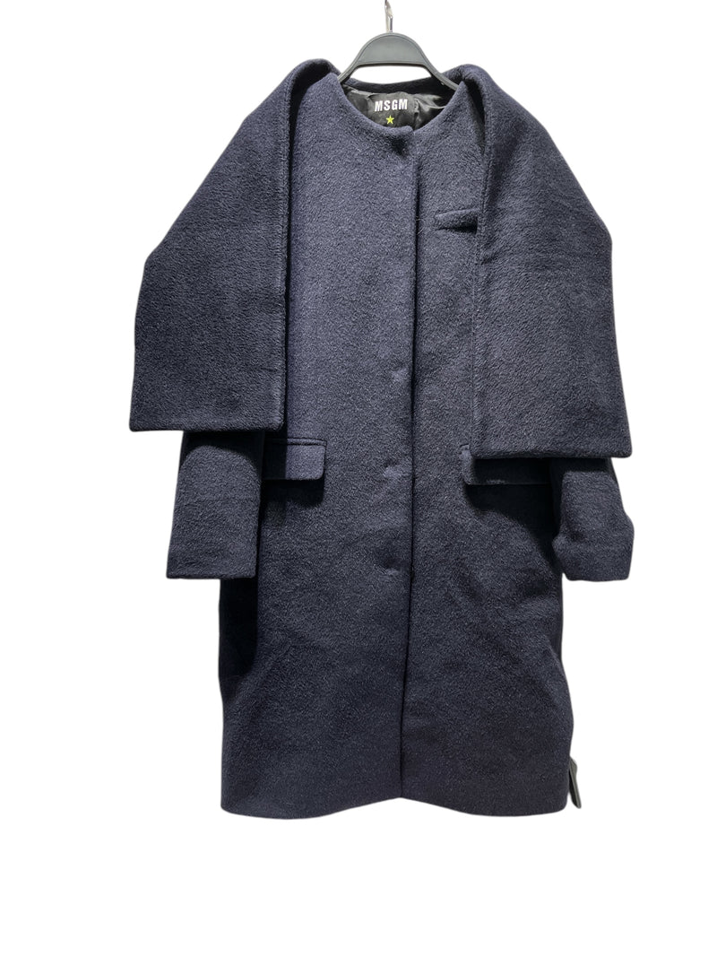 MSGM/Trench Coat/40/Alpaca/NVY/