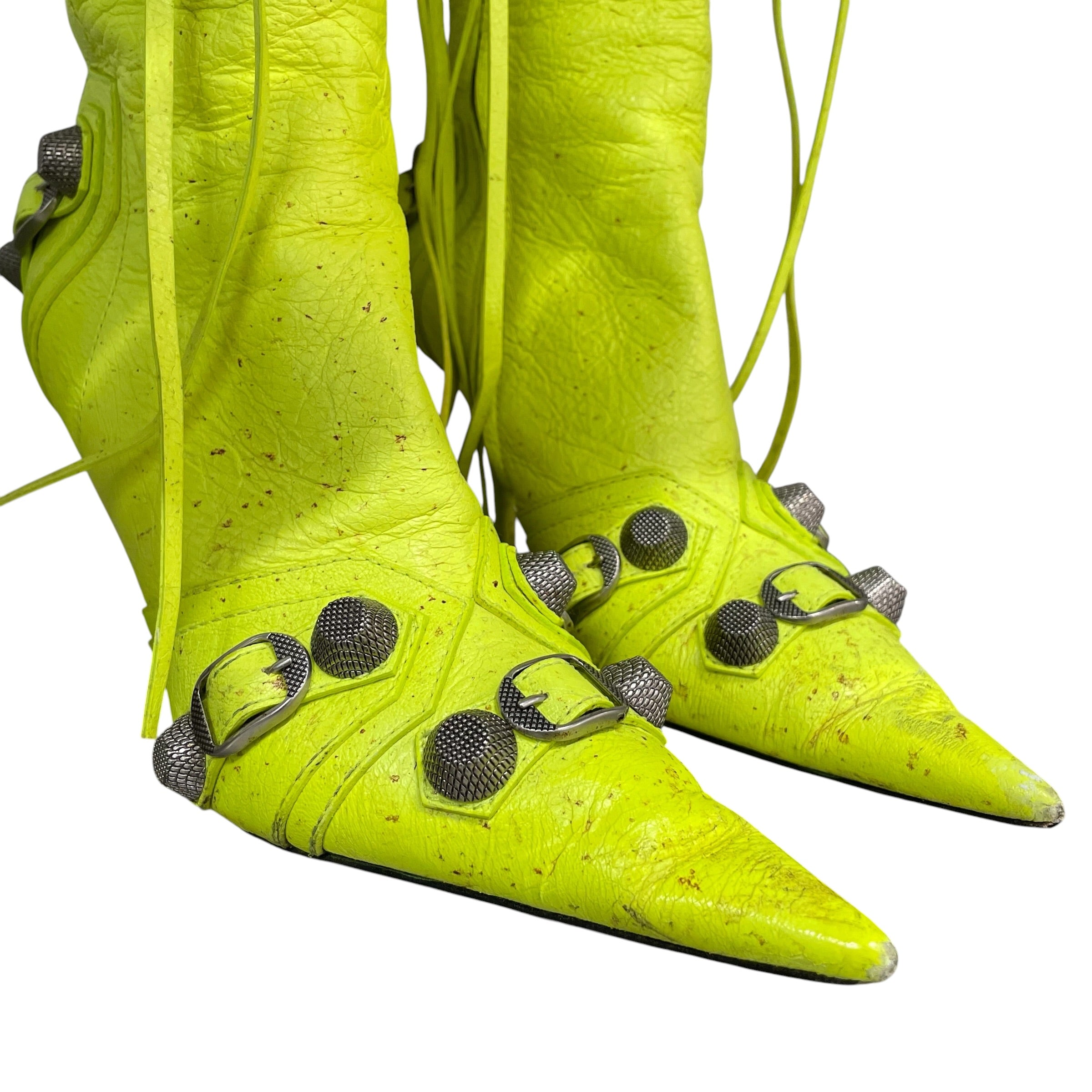 BALENCIAGA/Long Boots/EU 36/Leather/GRN/cagole view 4