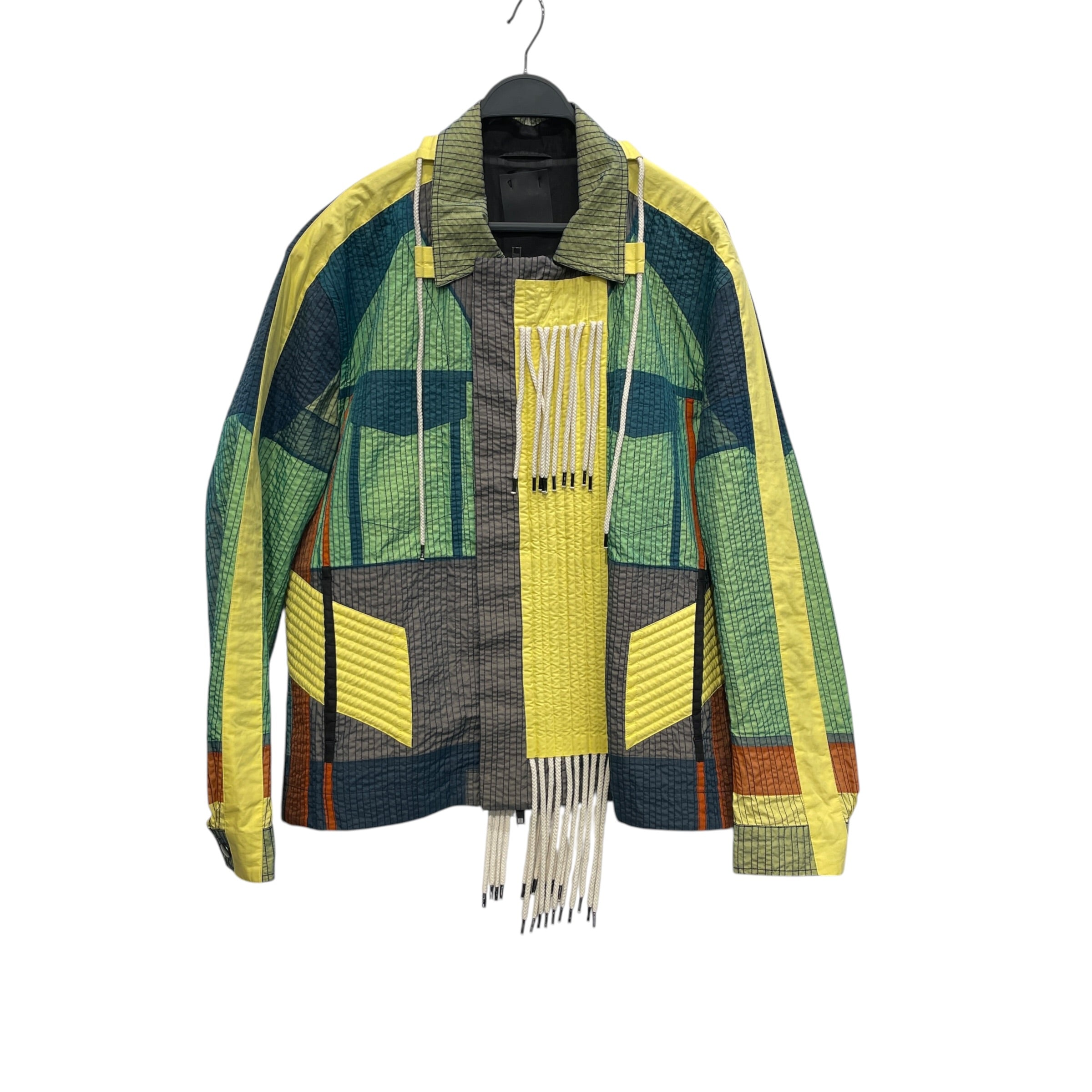 CRAIG GREEN/Windbreaker/L/Nylon/GRN/Stripe/TENT JACKET view 1