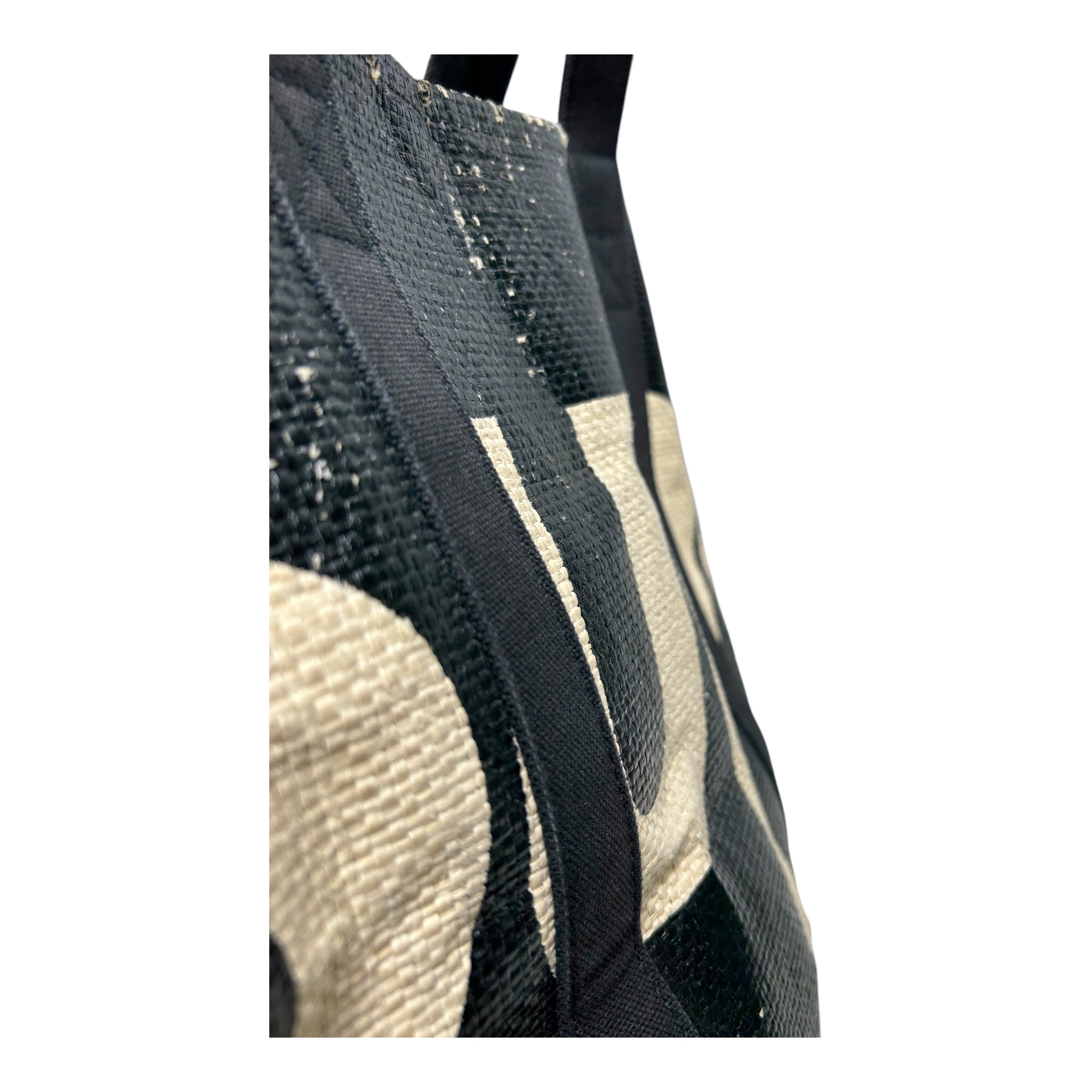 Supreme/Tote Bag/Graphic/BLK/RAFFIA WHT LOGO DISTRESS view 6