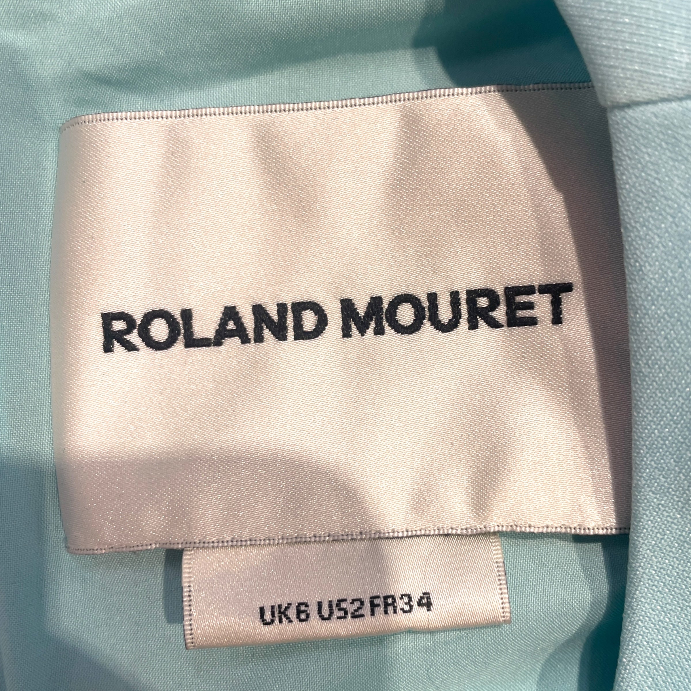 Roland Mouret /SS Dress/2/Wool/BLU/Maxi Length/Silk Wool/Mint Dress view 3