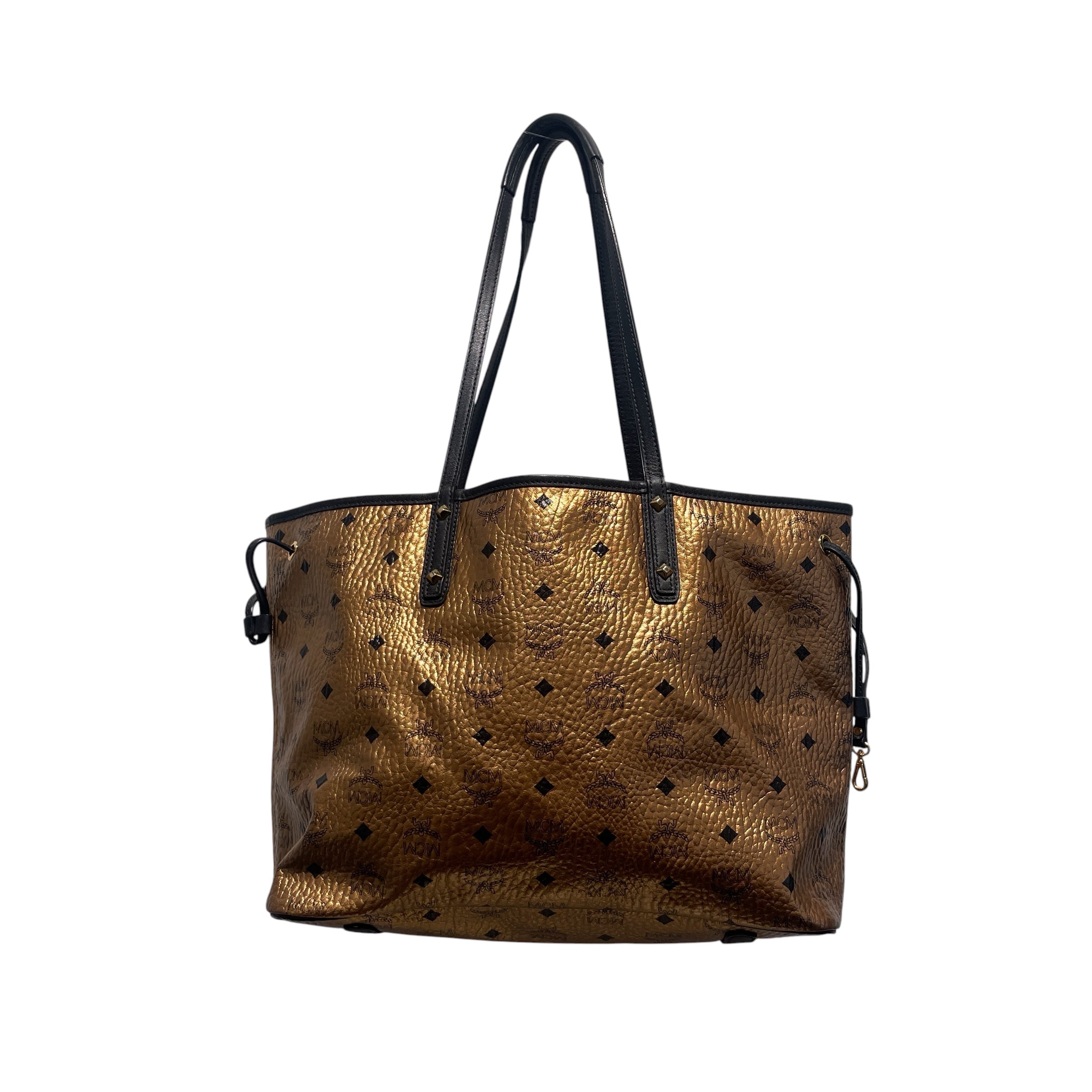 MCM/Tote Bag/Monogram/Leather/GLD/METALLIC VISETOS TOTE GOLD view 2