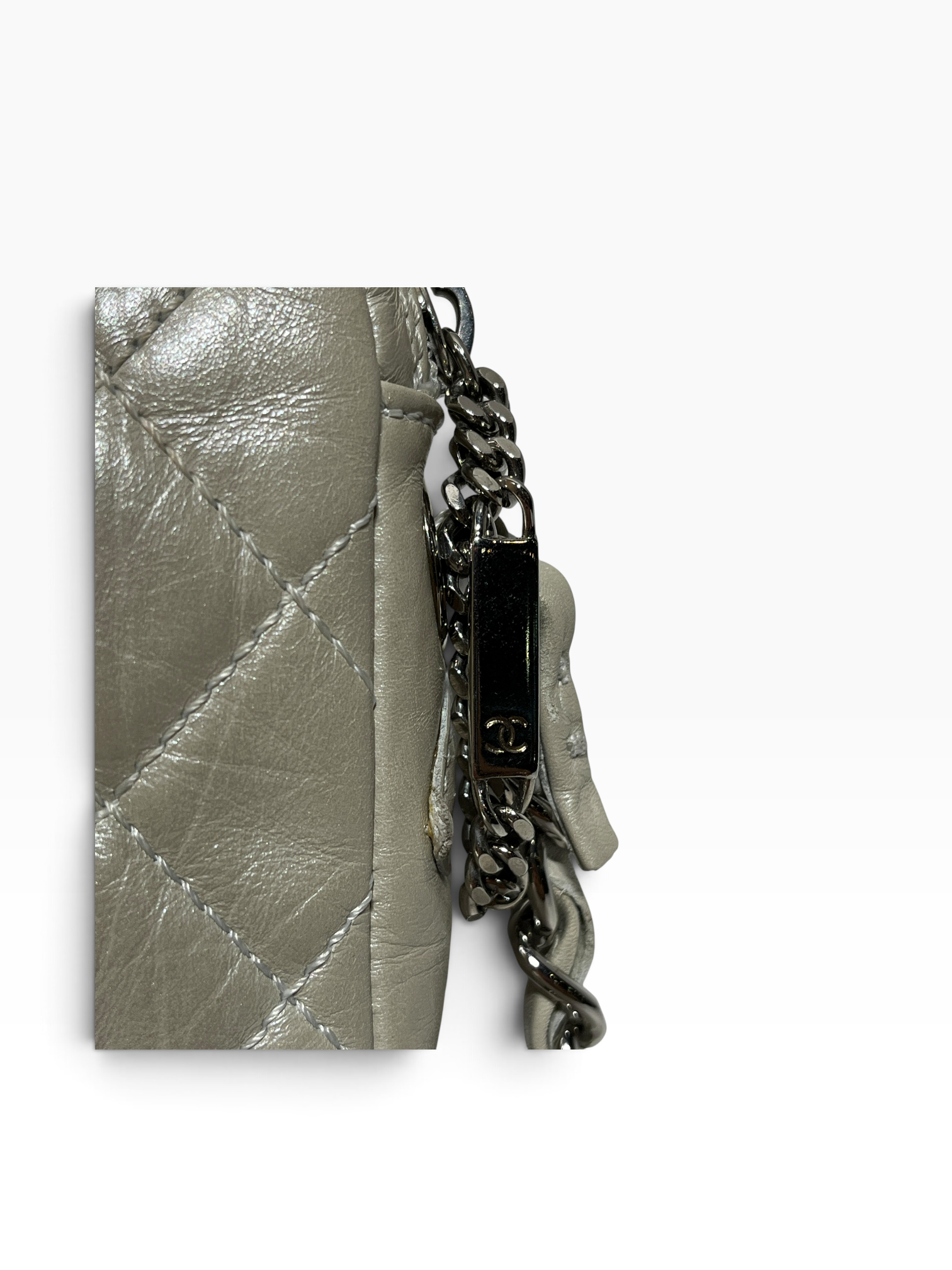 CHANEL/Hand Bag/Leather/BEG/QUILTED CC view 3