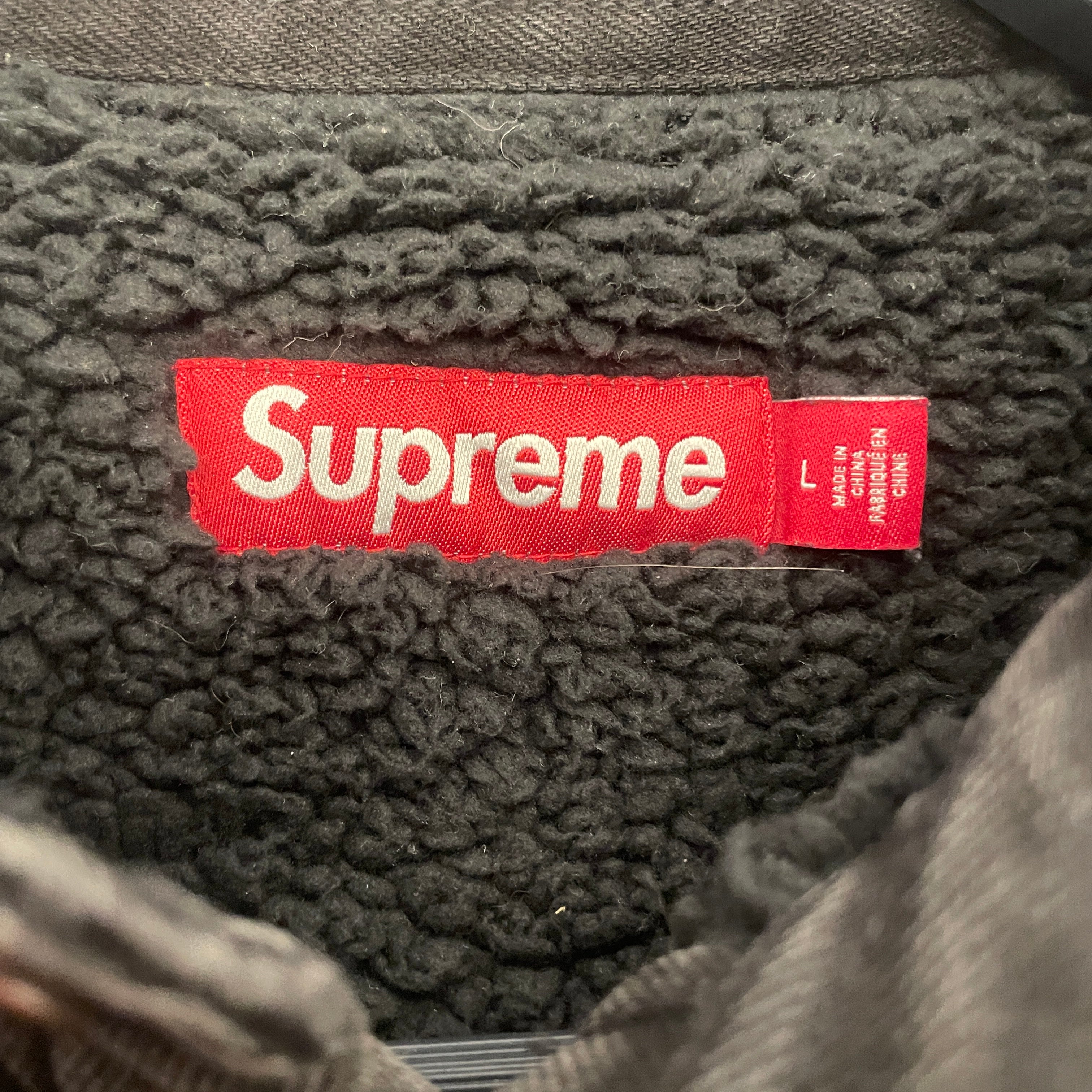 Supreme/Denim Jkt/L/Denim/BLK/SHERLING DENIM JACKET view 3