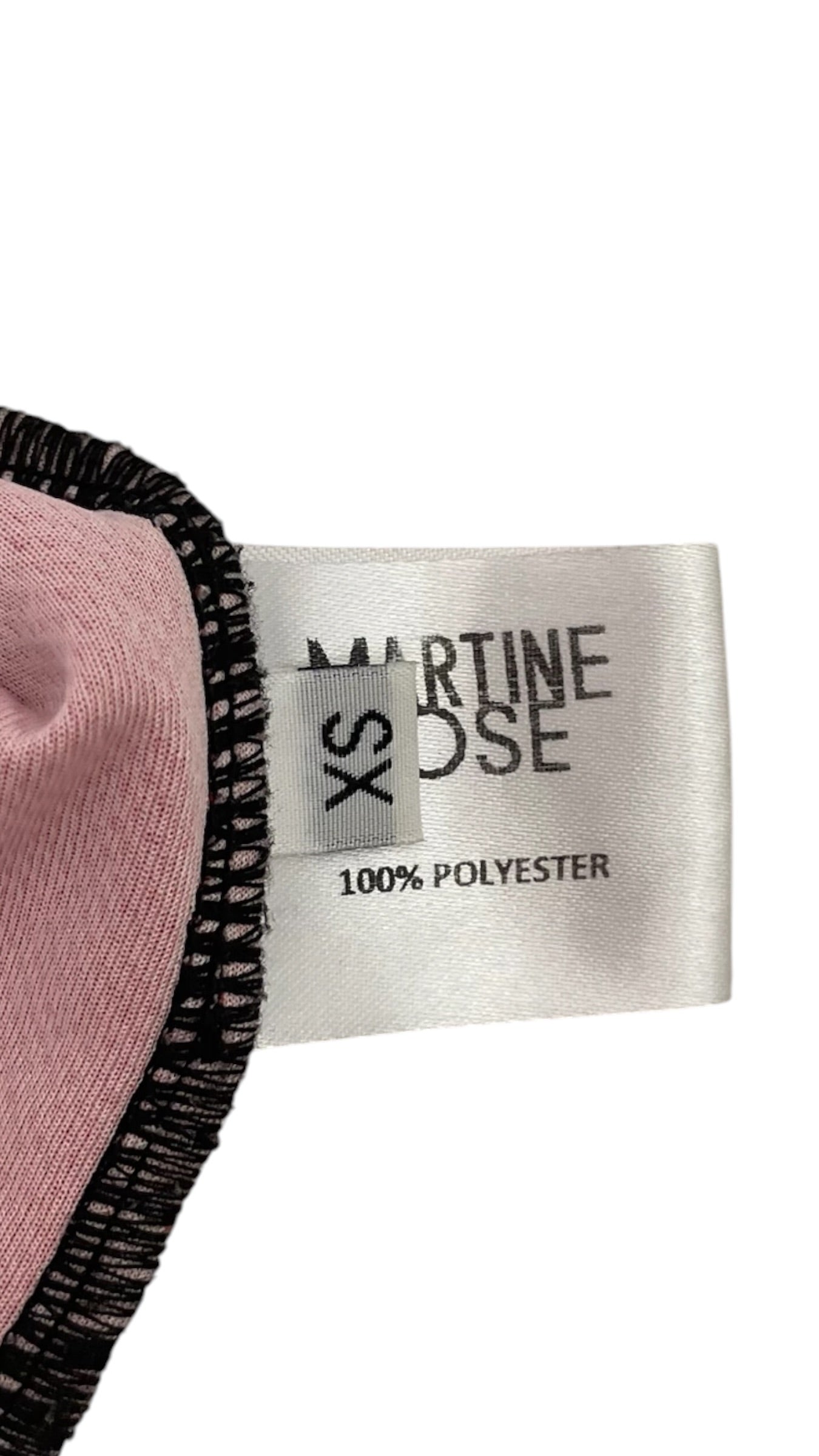 MARTINE ROSE/T-Shirt/XS/Nylon/BLK/Stripe/Black & red jersey view 4