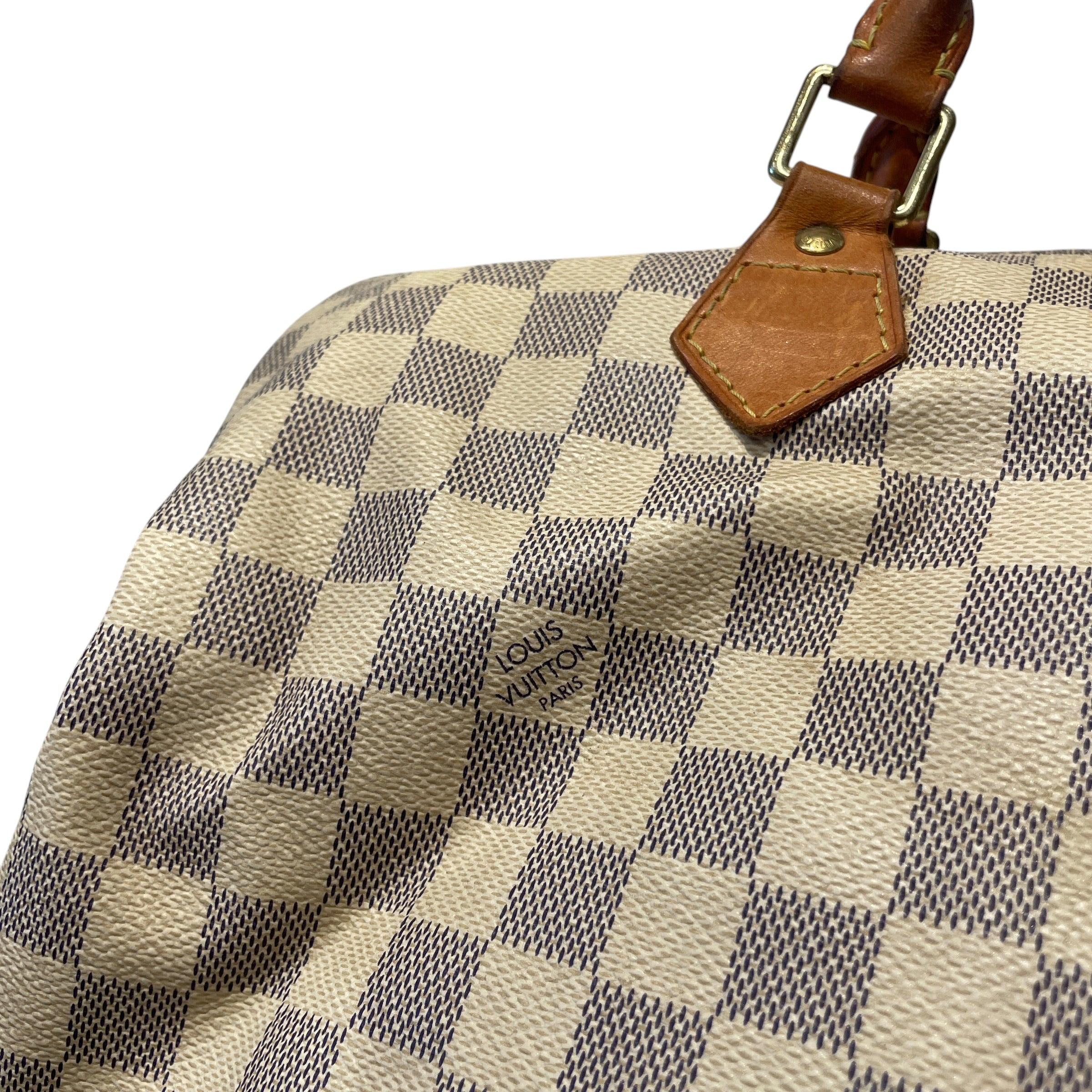 LOUIS VUITTON/Bag/Hombre Check/Leather/CRM/DAMIER AZUR SPEEDY 30 view 8